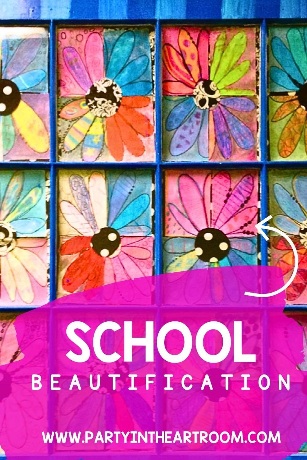 Unique Elementary School Beautification Idea: Collaboration with an Old Window