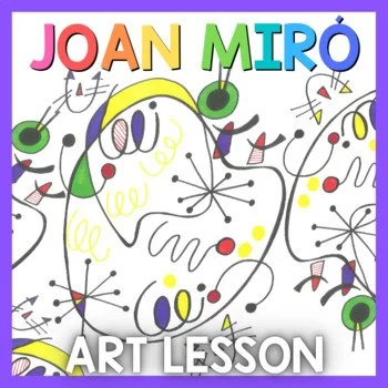 Art Sub Plans | Miro No Prep Art Activity with Art History & Writing Prompts