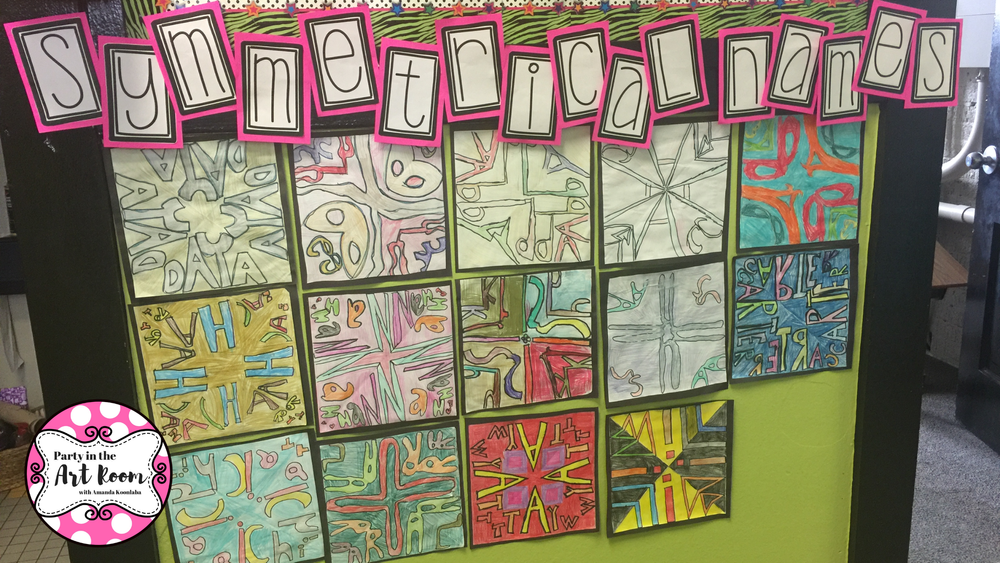 Symmetry Using Names How to Use Symmetry to Create Cheerful Artwork Celebrating Student ...