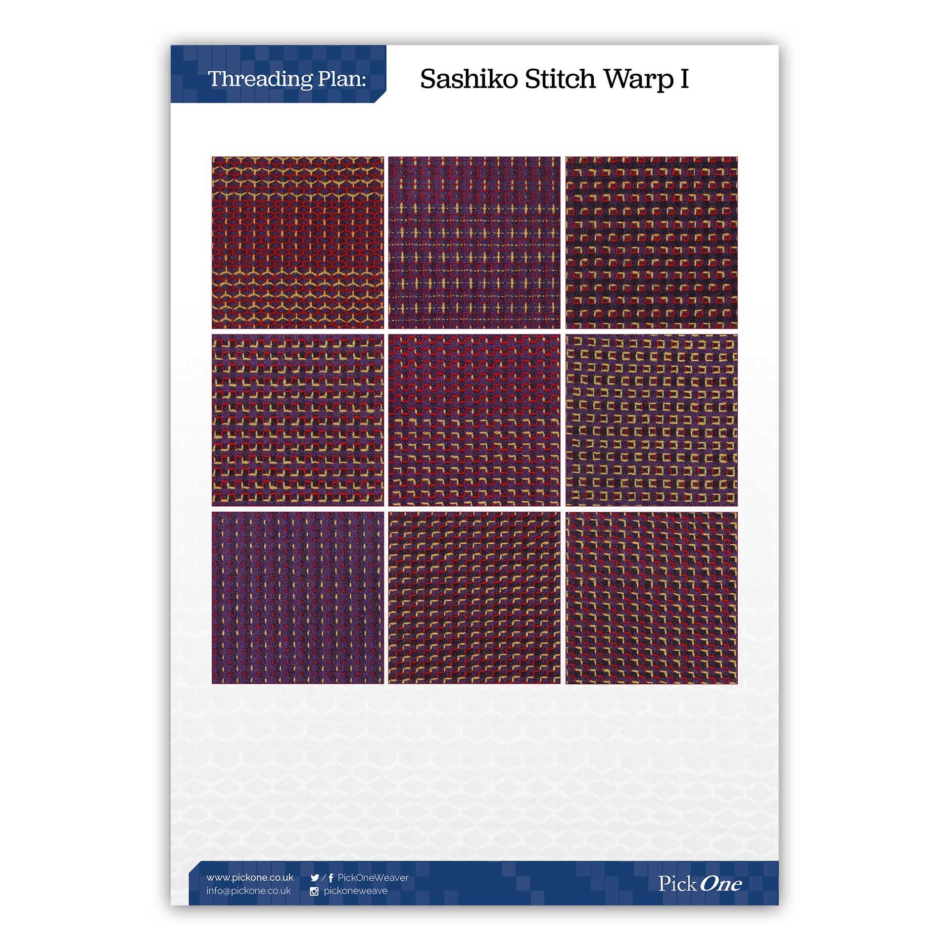Threading Plan - Sashiko Stitch Warp 1