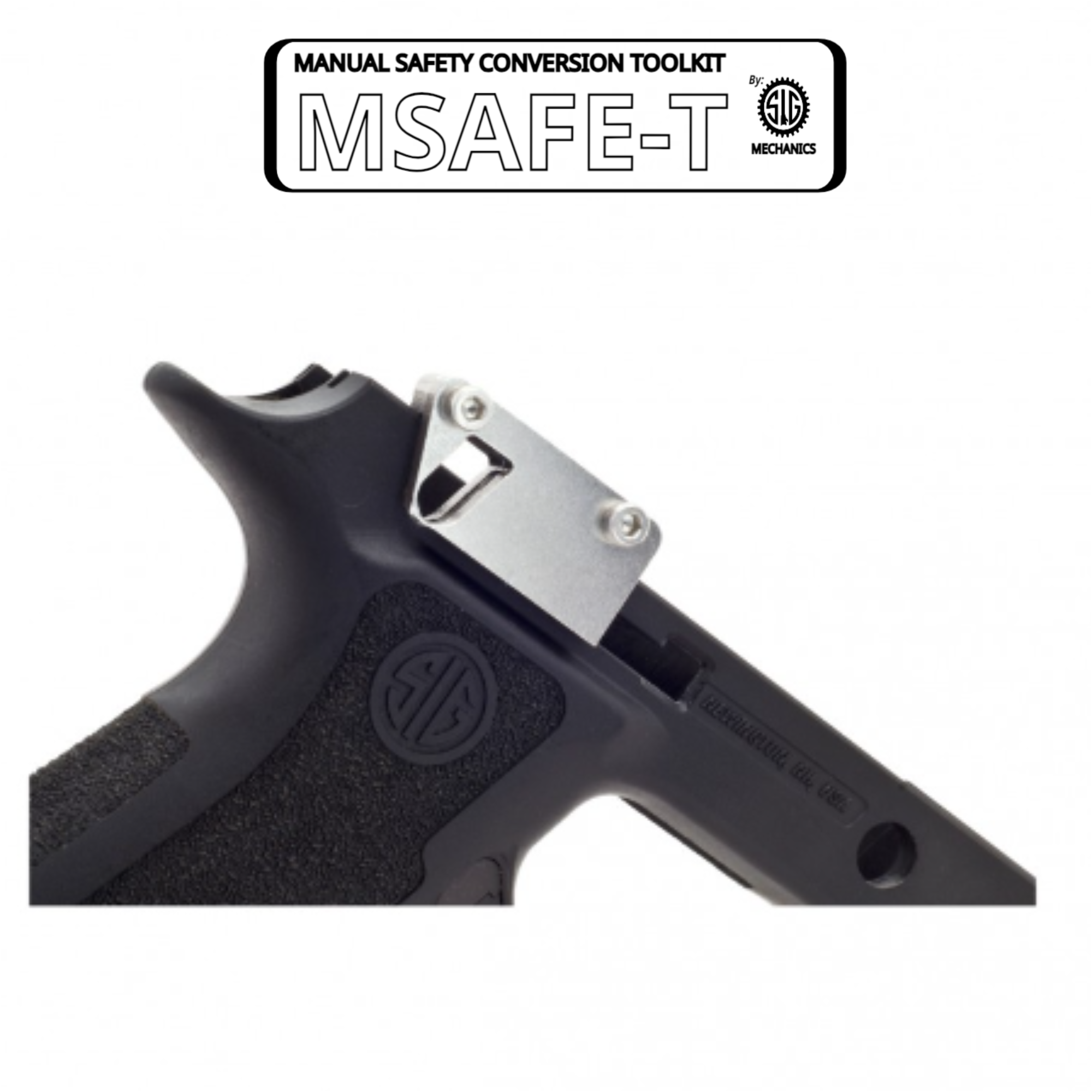 Add a Manual Safety to your P320 with the MSAFE-T Modifiers Bundle Box by Sig80BitKits.com- Inlcudes Conversion Toolkit, Sig Manual Safety Kit and Optional Trigger Action Upgrades