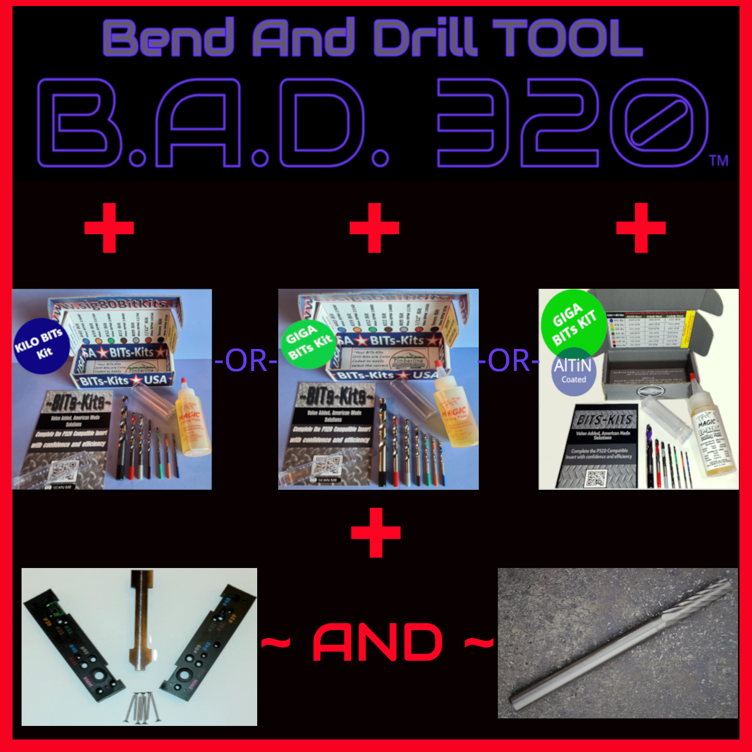 P320 jig mup-1 jig BAD 320 TooL and Drill Sets