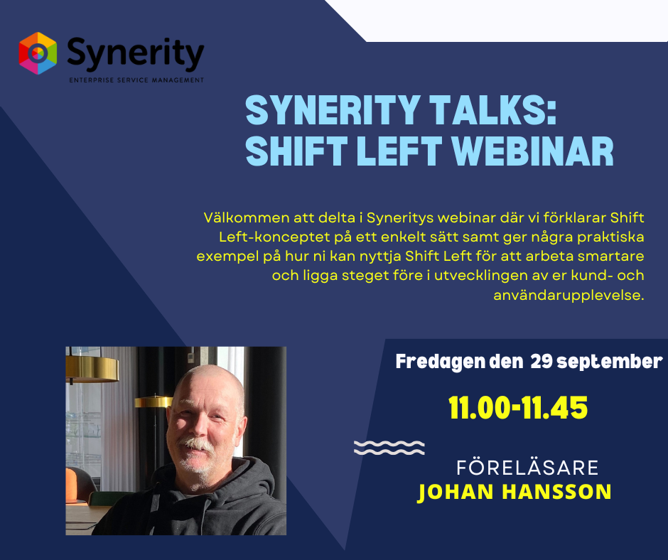 Synerity Talks - Shift Left Webinar