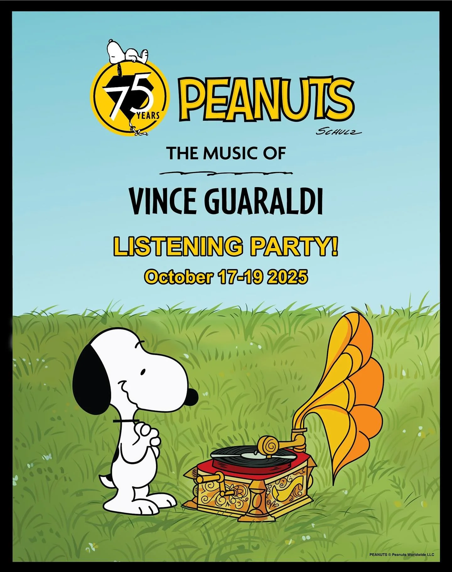 We are excited to announce that All Day on Sunday, October 19th - we will be celebrating the 75th Anniversary of Peanuts and the music of Vince Guaraldi! From 11am-4pm we will be playing various selections from Vince Guaraldi and plan on having many 