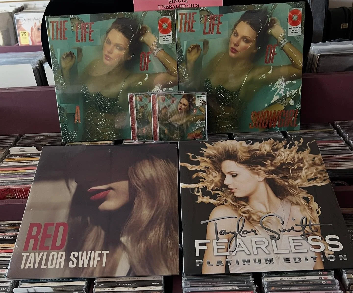 Happy Friday - quiet release week today - just a few things in and some long over due restocks from @pinkfloyd - only 1 copy of the Deep Purple Rocktober release, and  oh yes, the new @taylorswift on LP and CD - come support us - here all weekend! #p