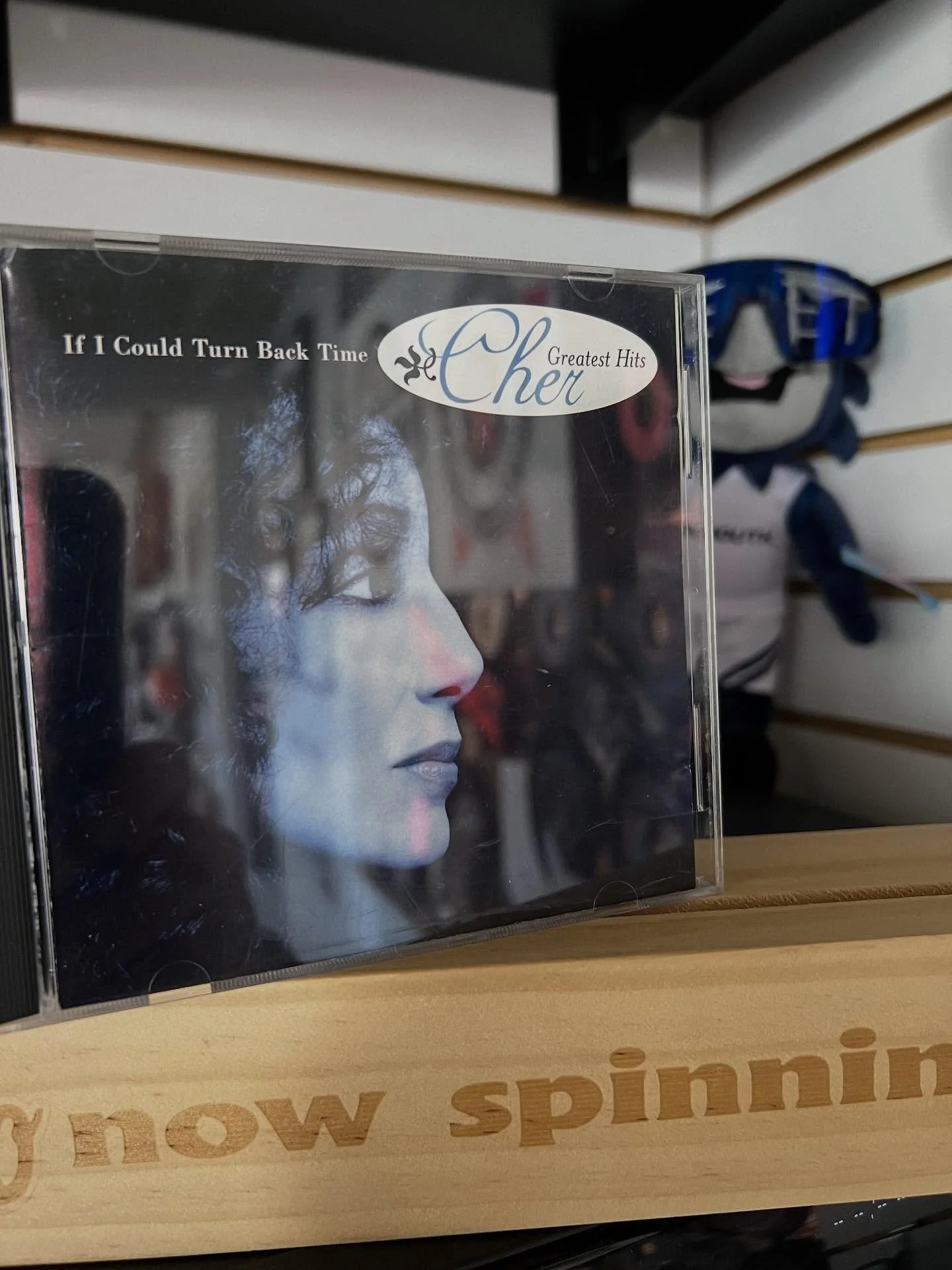 Happy Sunday! Did you forget to &ldquo;Turn Back Time&rdquo; last night - if so, @cher is always here to remind you! Enjoy the extra hour and stop by and see us - here till 4pm #fallbehind #cher #indierecordstore @shadowthehawk #localrecordstore #sho
