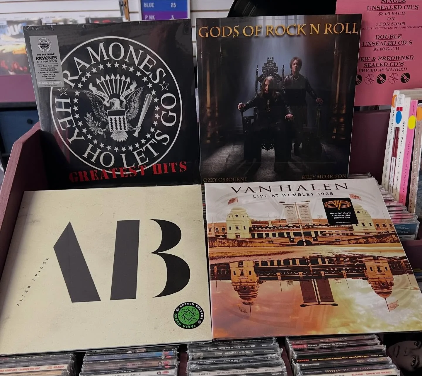 Today&rsquo;s new arrivals - plus close to 50 back catalog titles have arrived and will be hitting the bins today and tomorrow! Many of the Rhino titles are only 1 copy - so don&rsquo;t delay - here till 7pm tonight. Watch for another post , later to