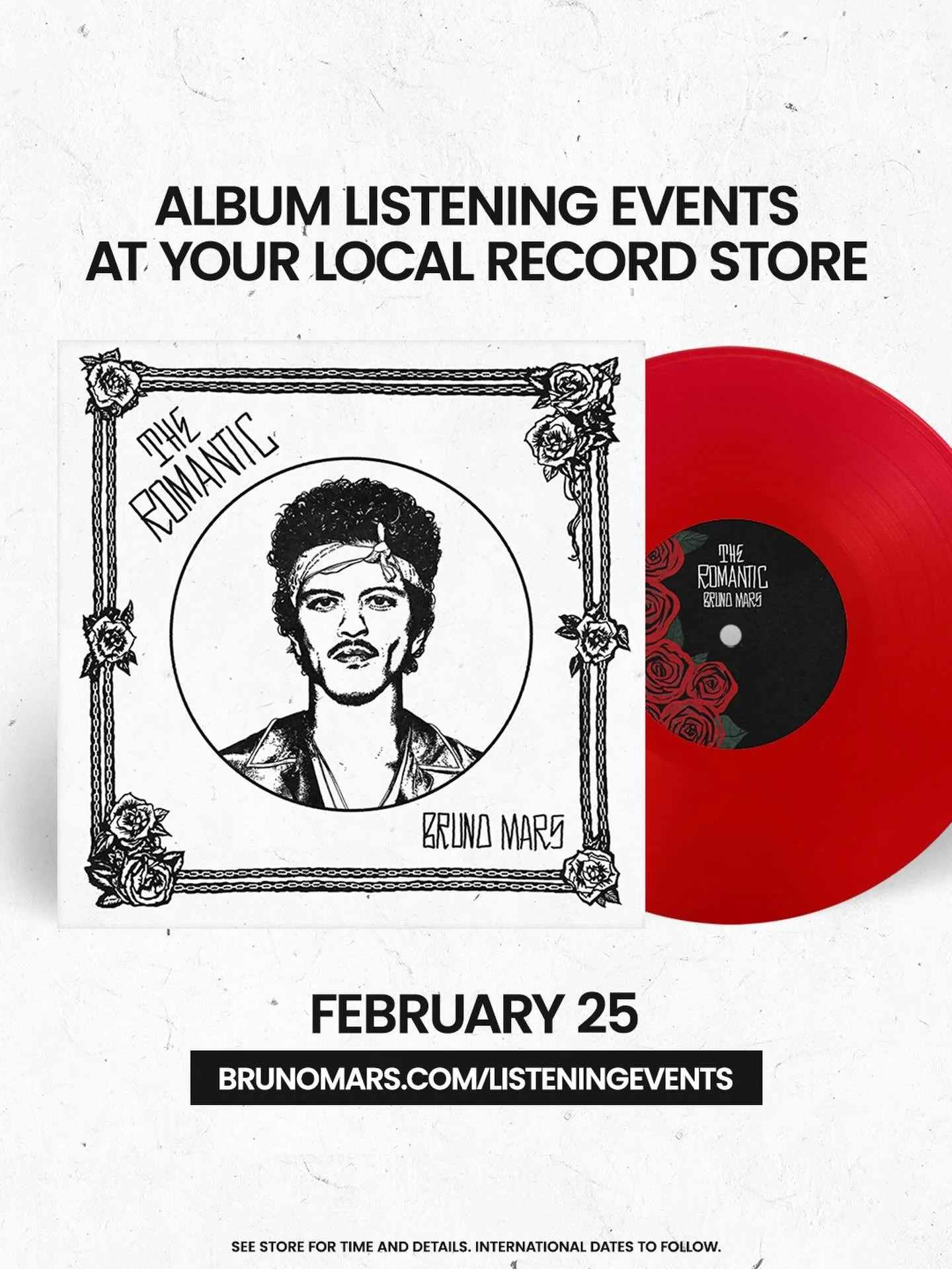 Reminder! Tomorrow Night!  The Record Store Day 2026 Ambassador &ldquo;just might&rdquo; be... BRUNO MARS! (It IS Bruno Mars, no &ldquo;might&rdquo; about it!)

Mr. Ambassador Mars is celebrating the new album THE ROMANTIC with his friends at record 