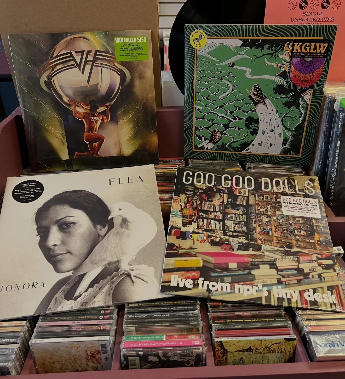 Todays new arrivals! Lots of good stuff to choose from - as usual a few things missing but it&rsquo;s the normal and we keep on rolling! Here till 7pm tonight and all weekend! Stop by and see us &mdash;- #indierecordstore #localmusicstore #supoortloc
