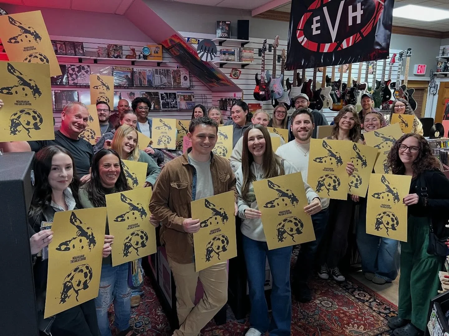 Thank you to everyone that came out for the @noahkahanmusic listening event. It was a great time and everyone loved the new album and is excited for the release tomorrow! #noahkahan #listentogether #indierecoedstore