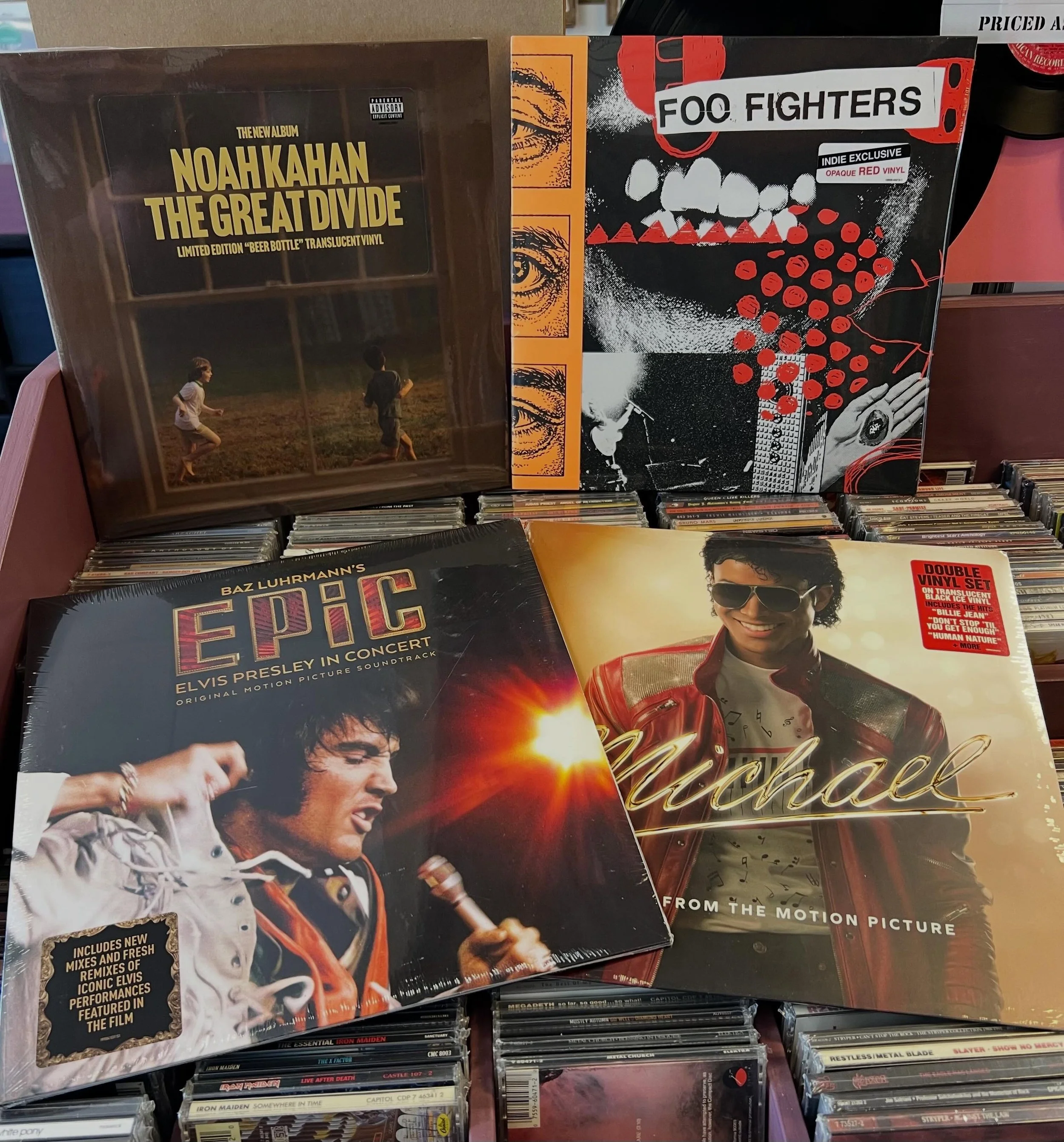 Today&rsquo;s arrivals just arrived - a few biggies today - including @noahkahanmusic @foofighters @descendents and a few restocks as well! Here till 7pm tonight - #indierecordstore #localrecordstore #localmusicstore #shopsmallbusiness
