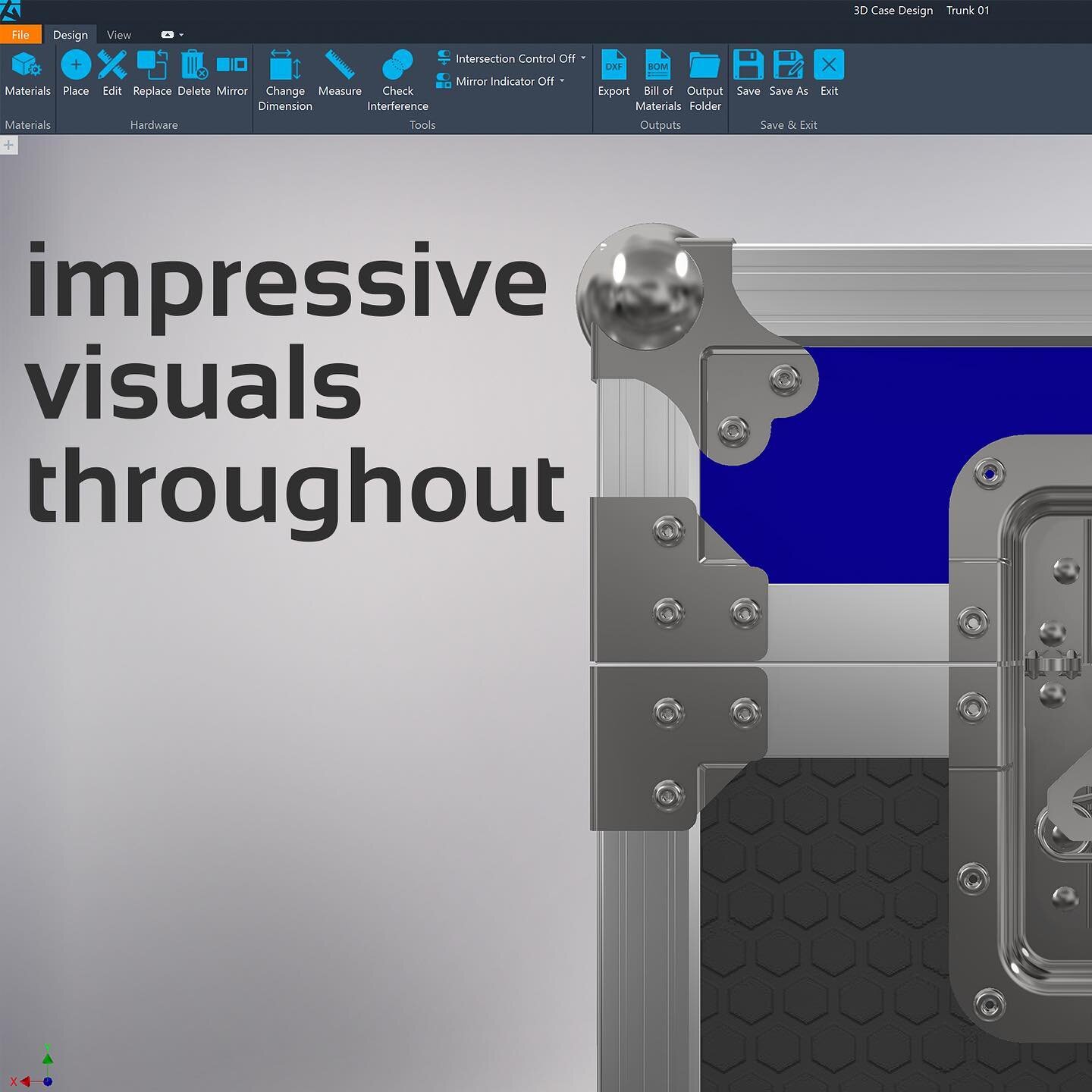 Autocase contains a very powerful graphical interface with impressive visuals through. 
.
.

.
.
.
#flightcase #flightcases #software #cad #autodesk #autocase #3ddesign