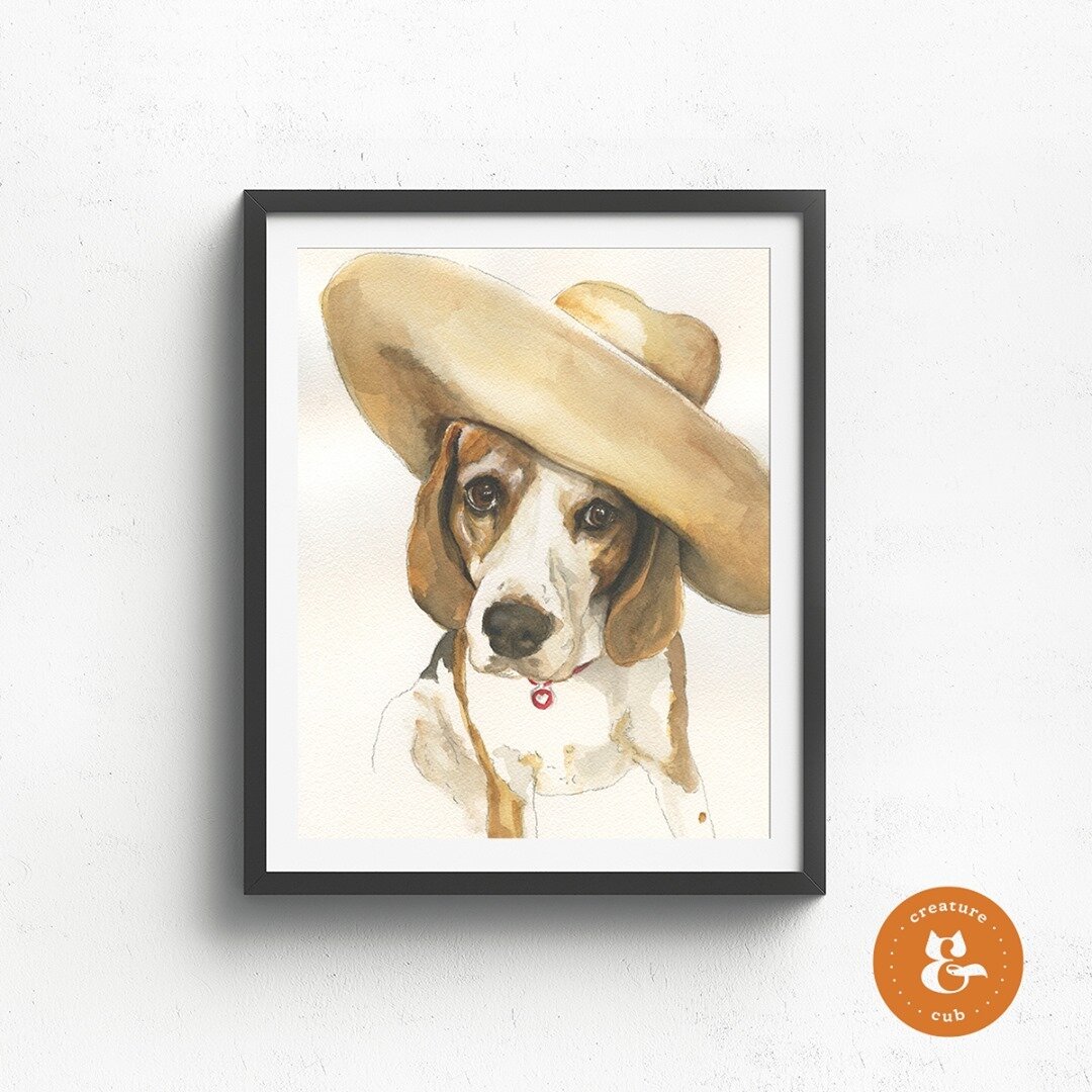 Angel the beagle, looking very stylish and cute in that hat.⁠
.⁠
.⁠
.⁠
.⁠
.⁠
.⁠
#beagle #dogsinhats #thisdogismorestylishthanme #doginhat #petportrait #watercolourpets #dogart #perthartist