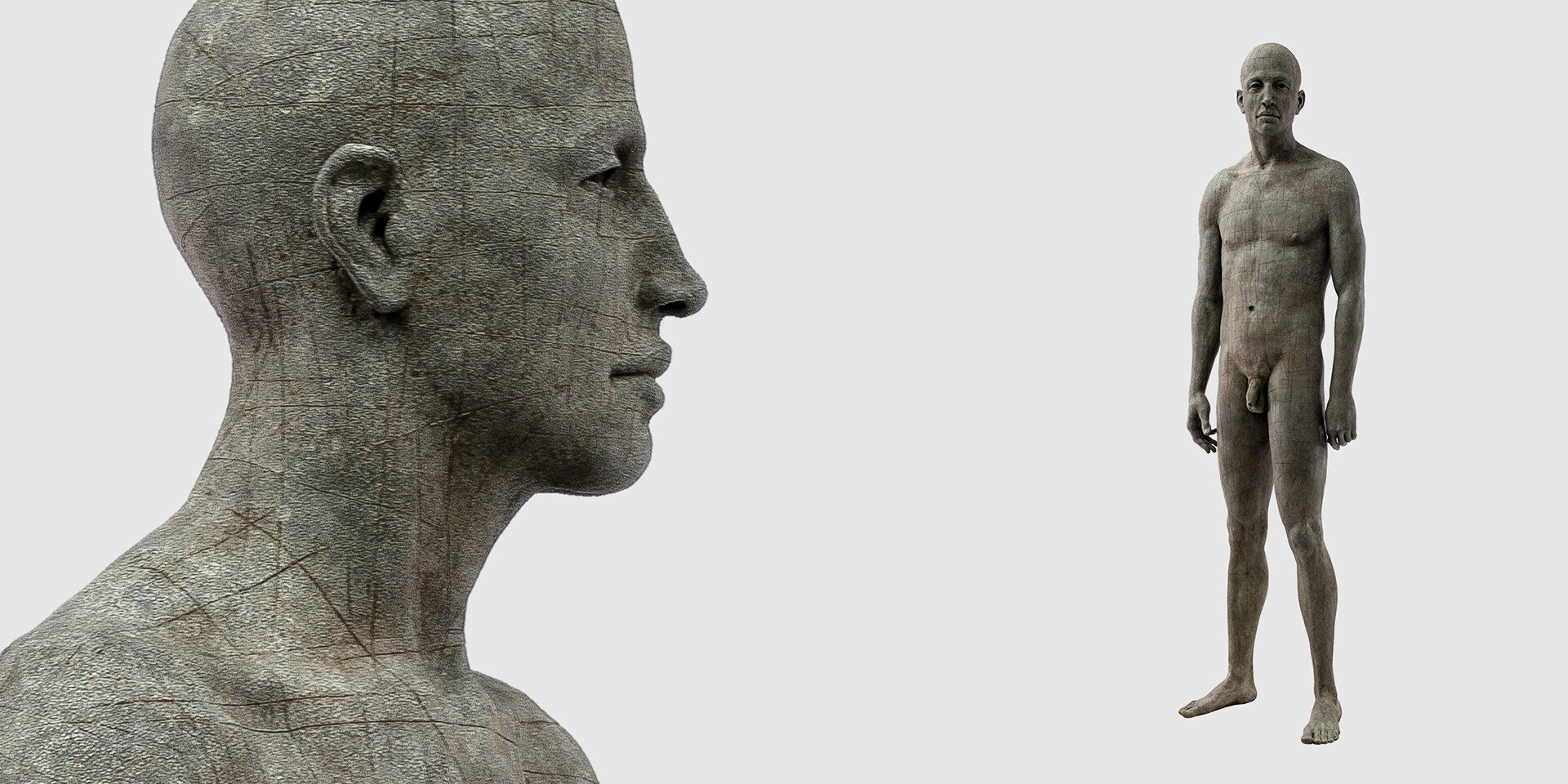 Personaje H 1:1. 2011. 183x51x35 cm. Bronce.