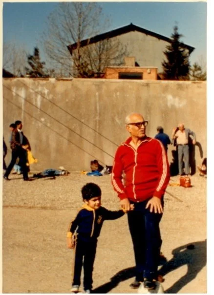 Mehran Rowshan with his grandfather