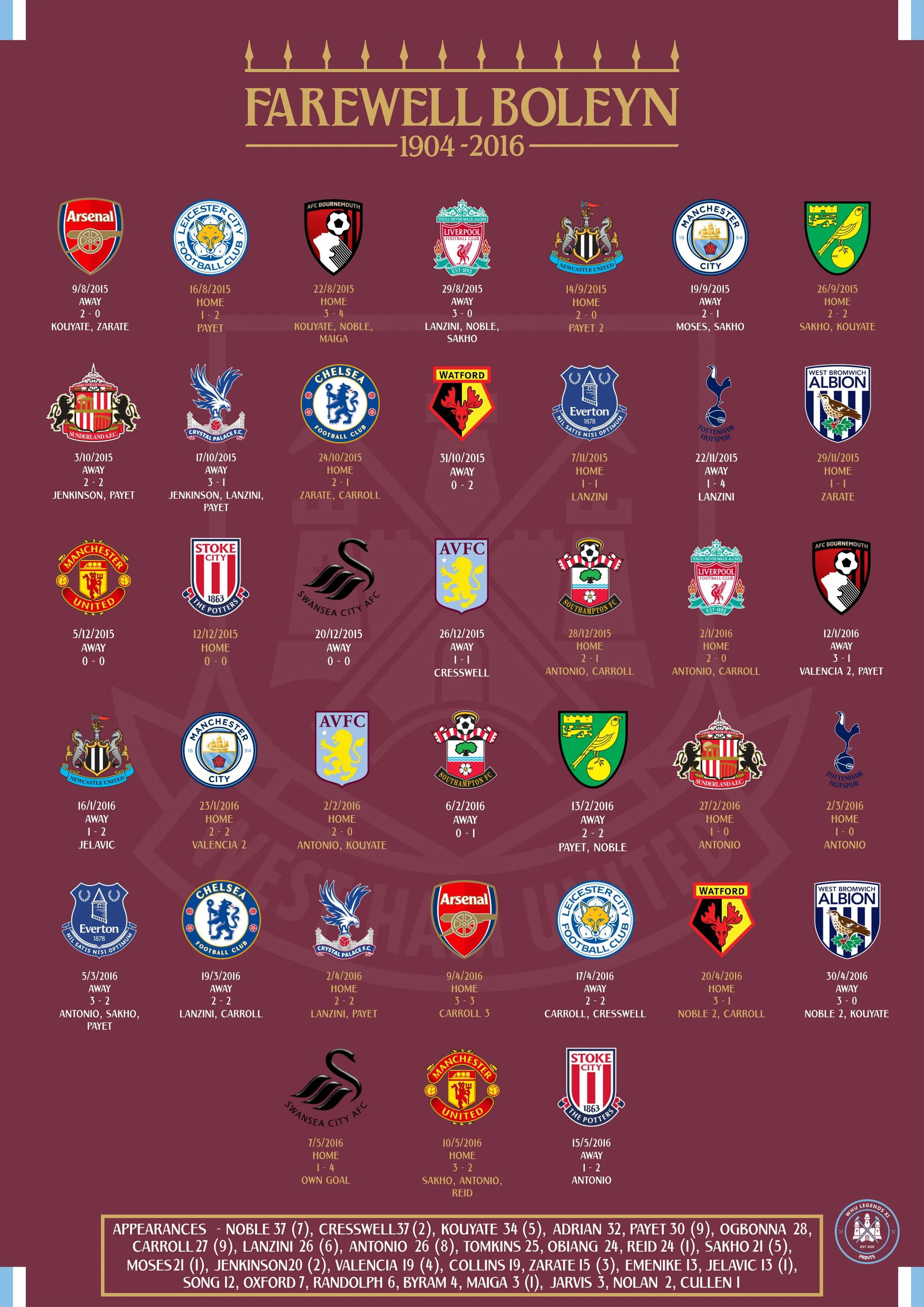 2015-16 Fixtures
