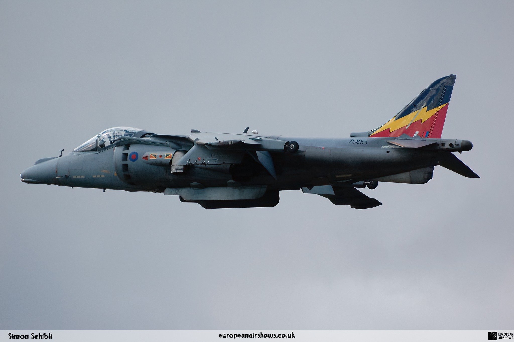 #OTD Apr. 30, 1985 - British Aerospace Harrier II performed its first flight. 

The British Aerospace/McDonnell Douglas Harrier II is a second-generation vertical/short takeoff and landing (V/STOL) jet aircraft used previously by the UK's Royal Air F