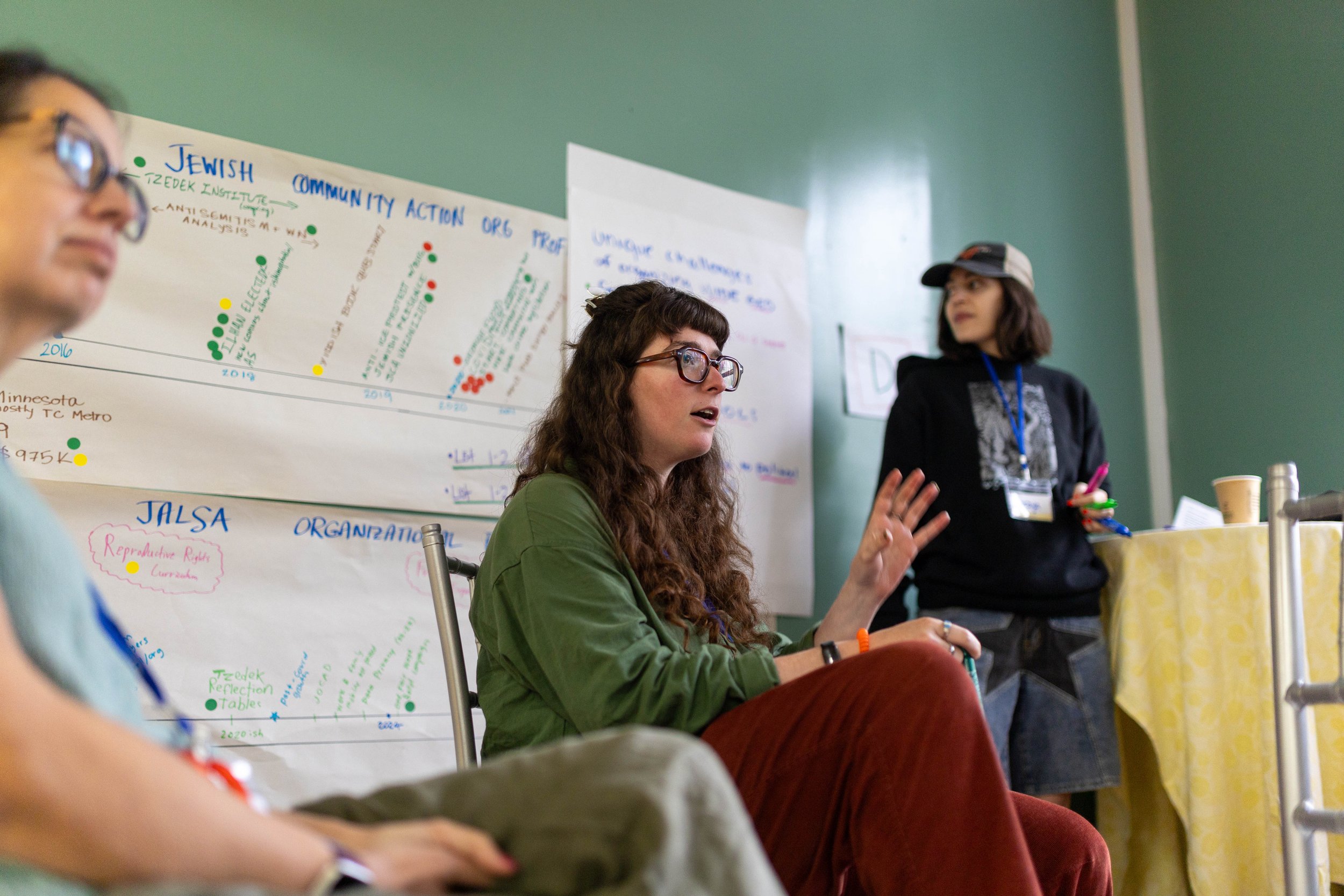 organizers in discussion at the Spring 2026 organizer convening.