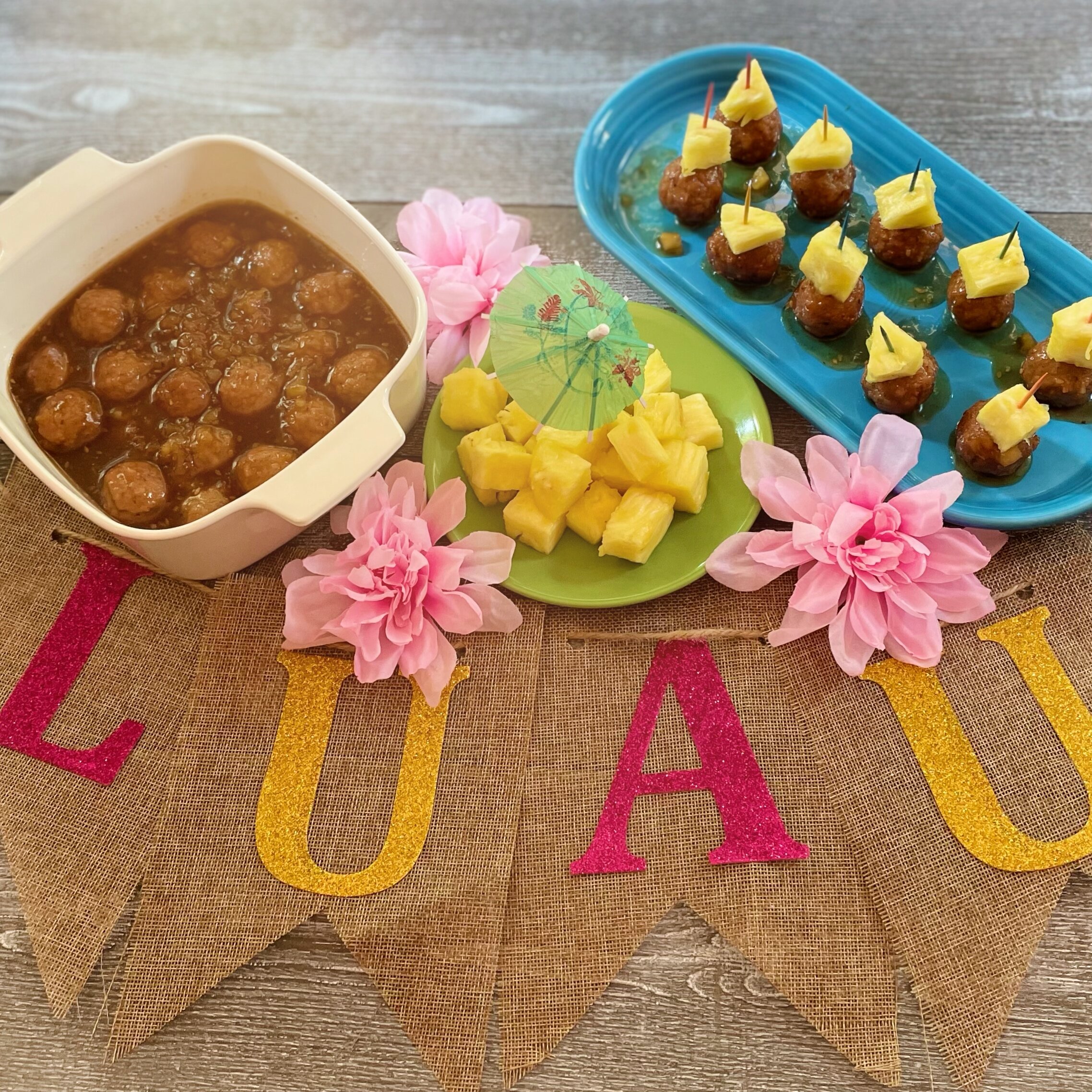 Luau party food