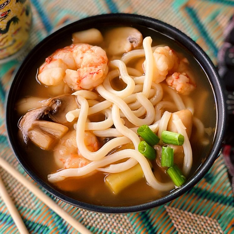 Spicy Shrimp Udon Noodle Soup — Inspiration Apron