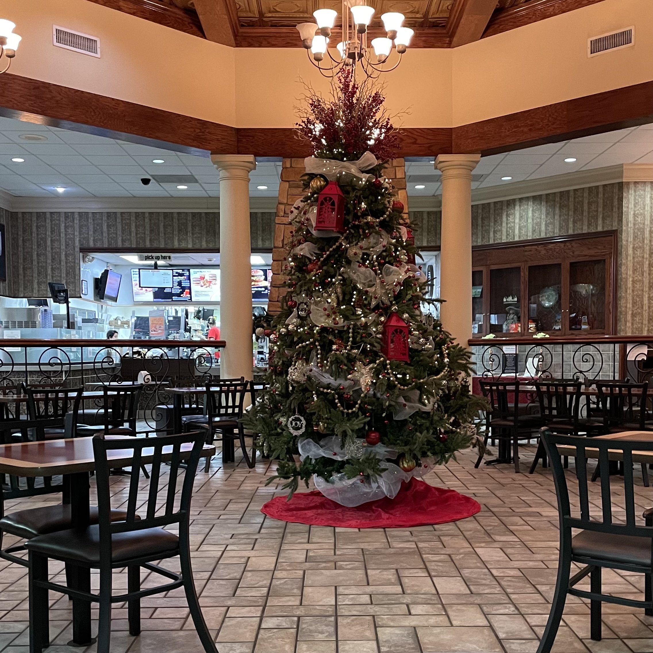 Christmas tree inside fancy Biltmore McDonalds in Asheville nc.jpg