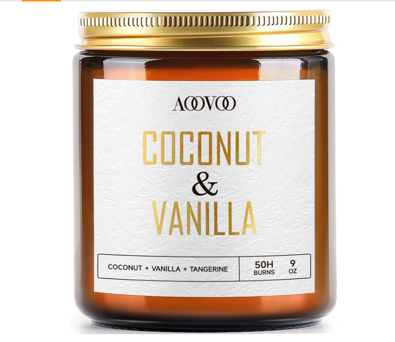 Vanilla Coconut Candle - Scented Candles, Mothers Day Candle, Soy Candles, Vanilla Candle, Aromatherapy gift idea