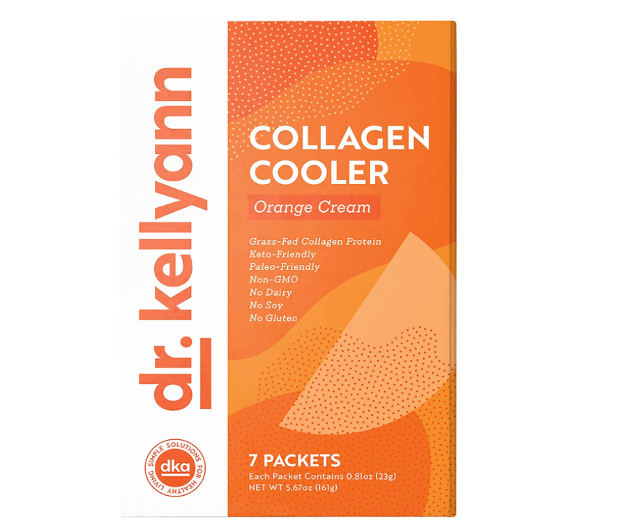 dr kellyann collagen cooler orange cream powder for drinks or smoothies