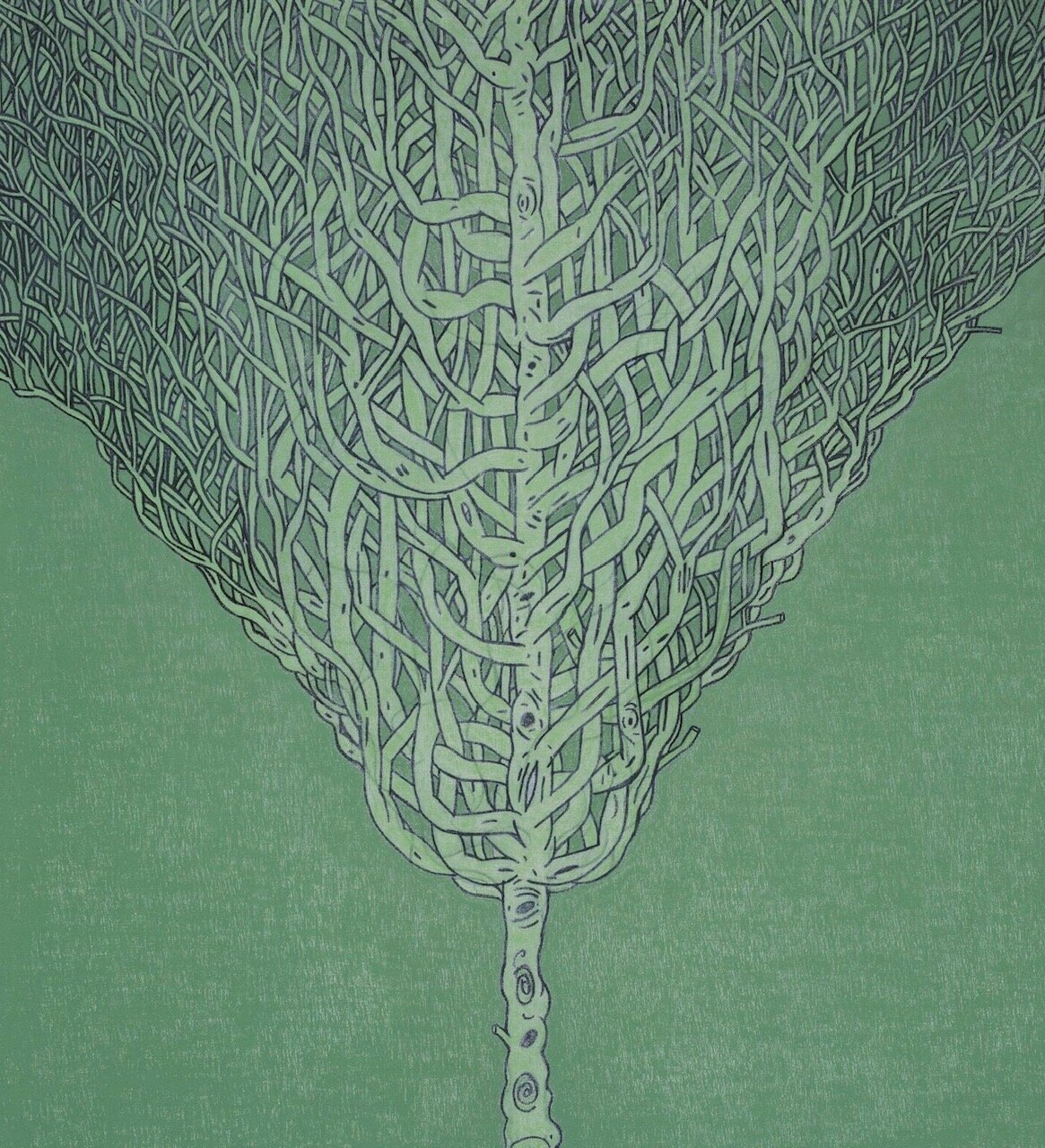   Medusa Tree, 2019  oil on flax canvas 66 × 60 inches (168 × 152 cm) 