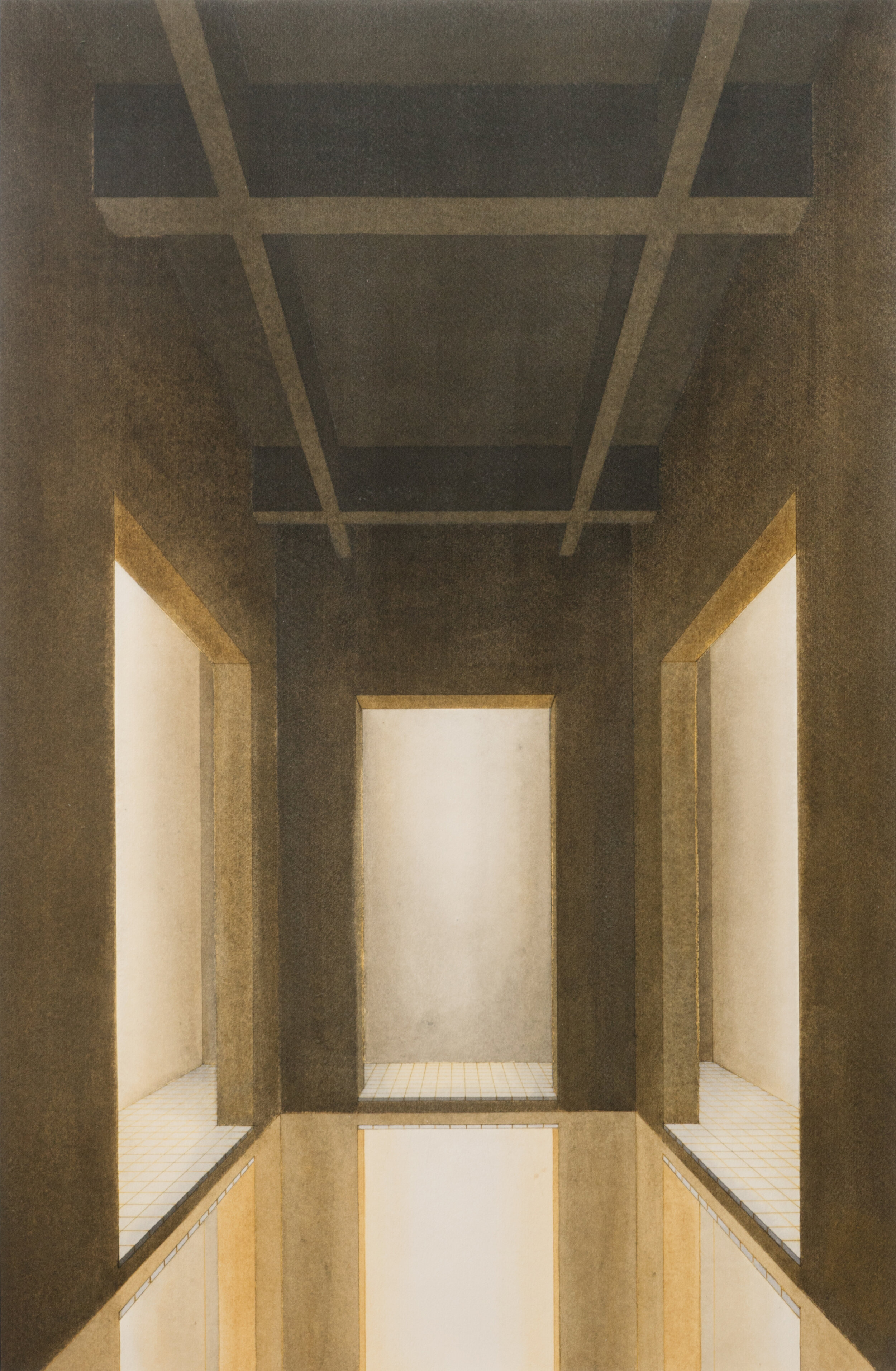   Atrium II, 4 of 4 , 1991 watercolor on paper 30 × 22 inches (76 × 56 cm) 