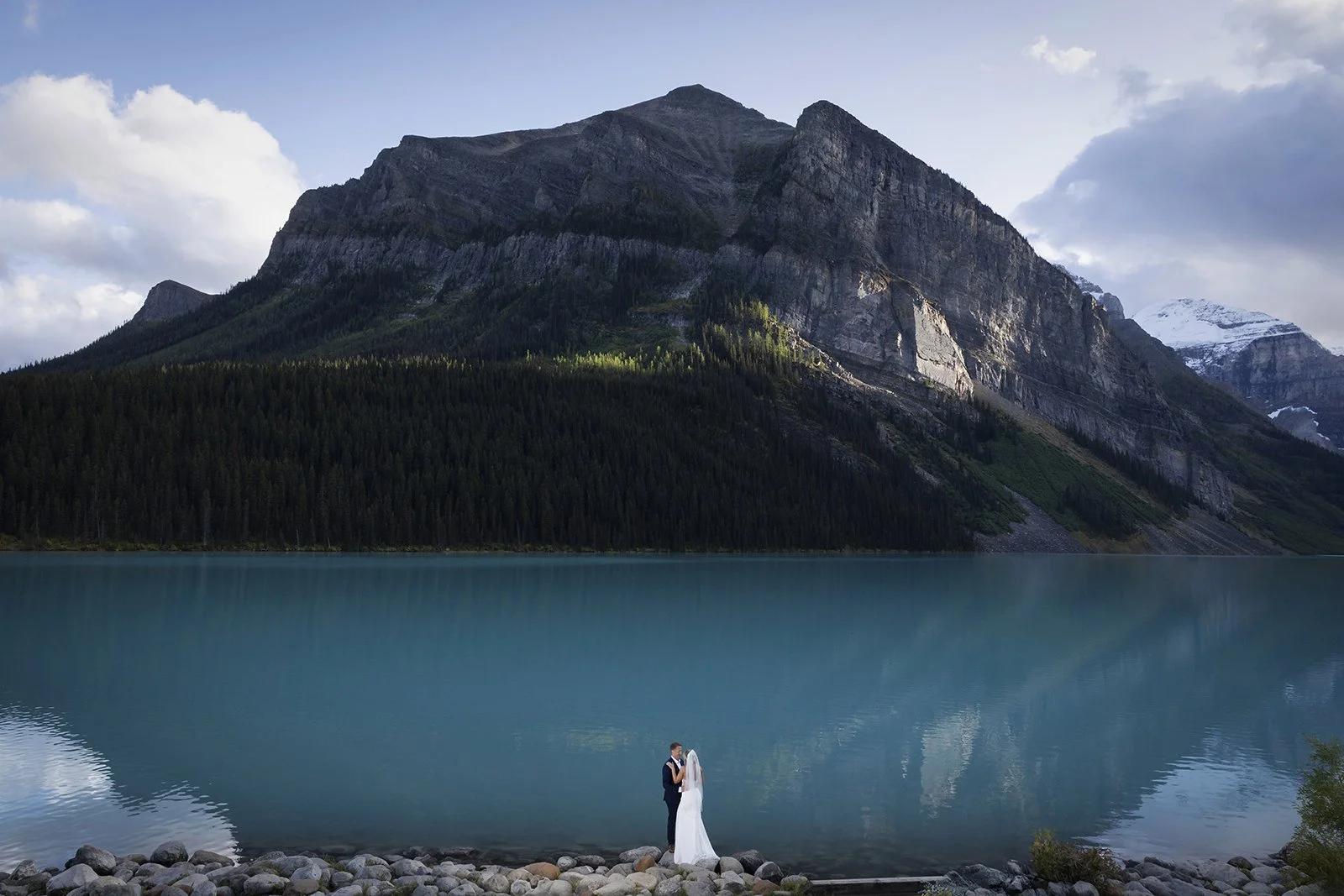 Bride and Groom - Lake Louise Wedding