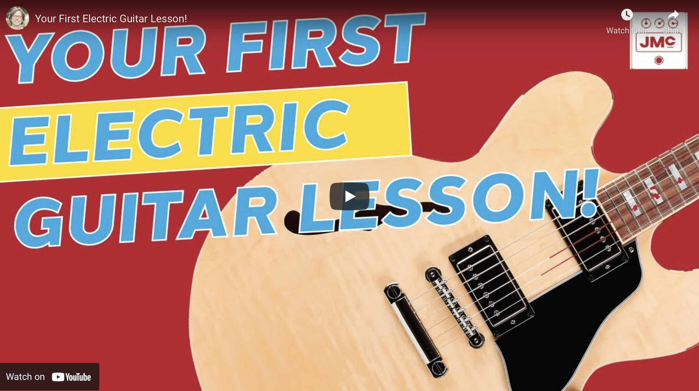 Your First Electric Guitar Lesson
