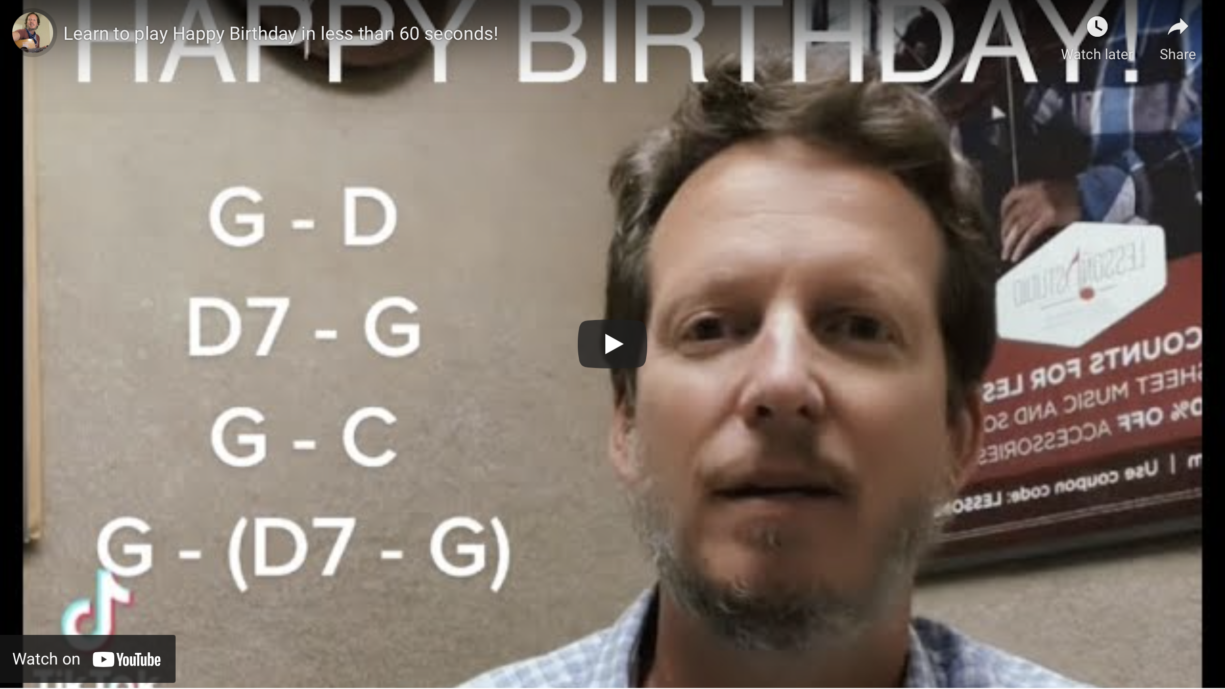 Learn to play Happy Birthday in less than 60 seconds!