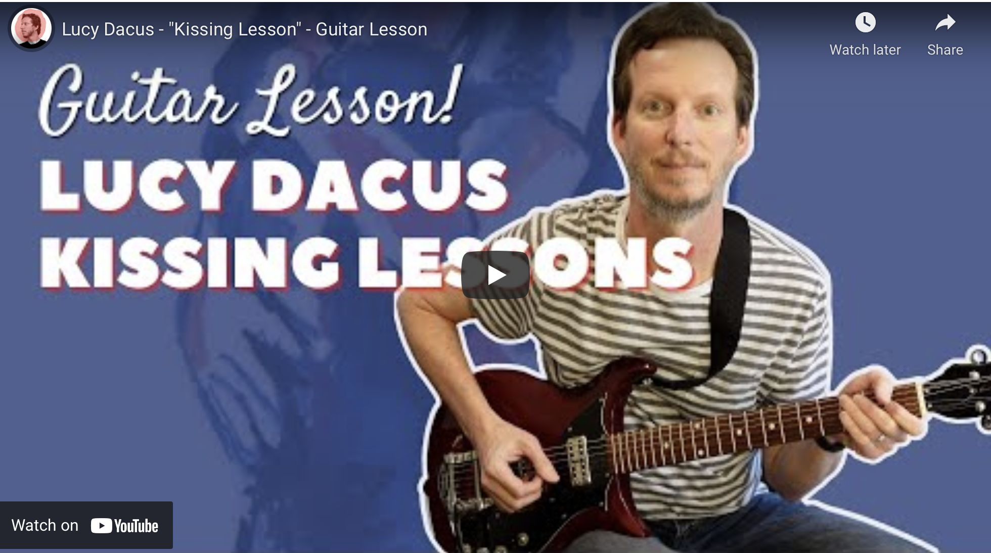 Lucy Dacus - "Kissing Lesson" - Guitar Lesson