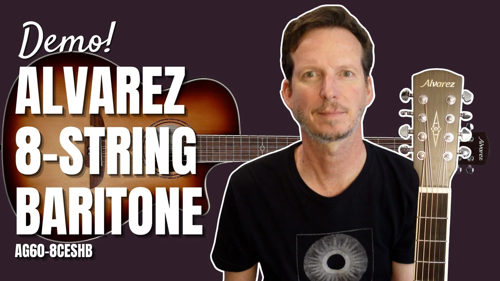 An 8 string Acoustic?! - Alvarez AG60 8CESHB Baritone Guitar - Demo!