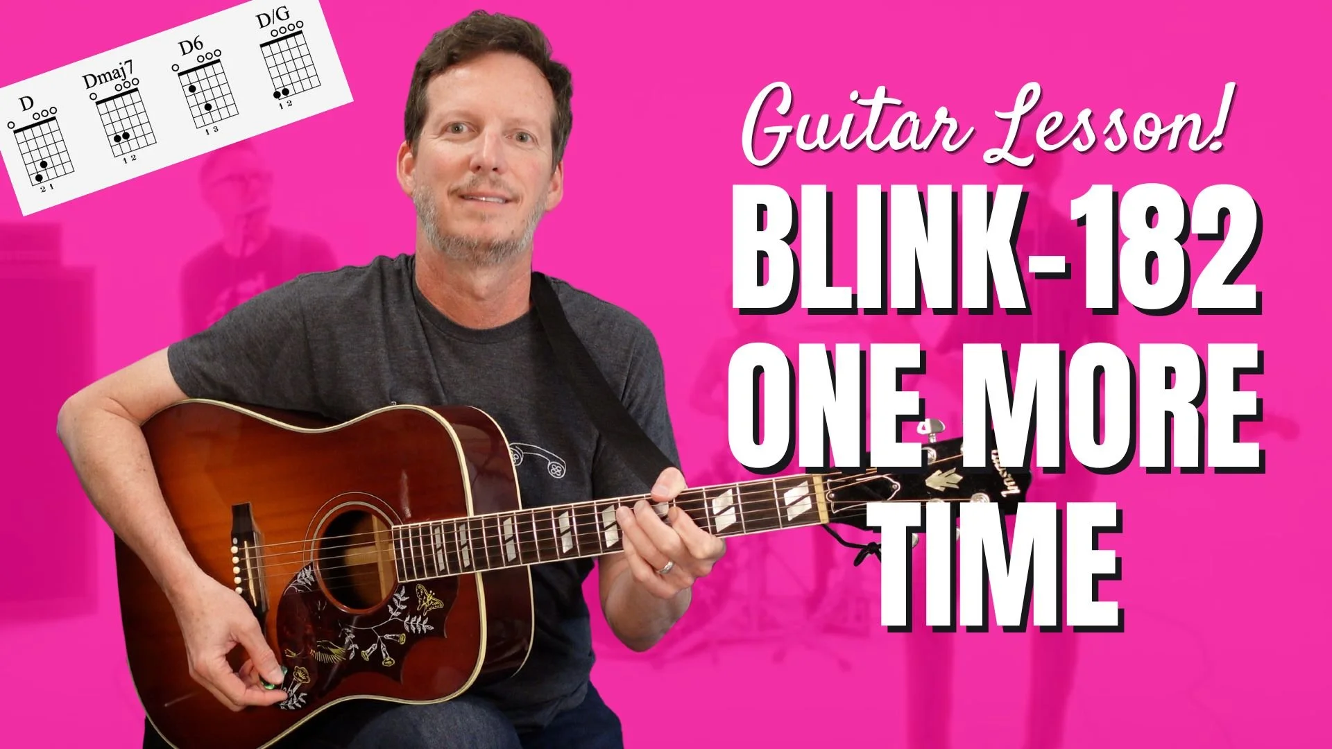Blink-182 - One More Time - Guitar Lesson and Tutorial w/Chord Blocks