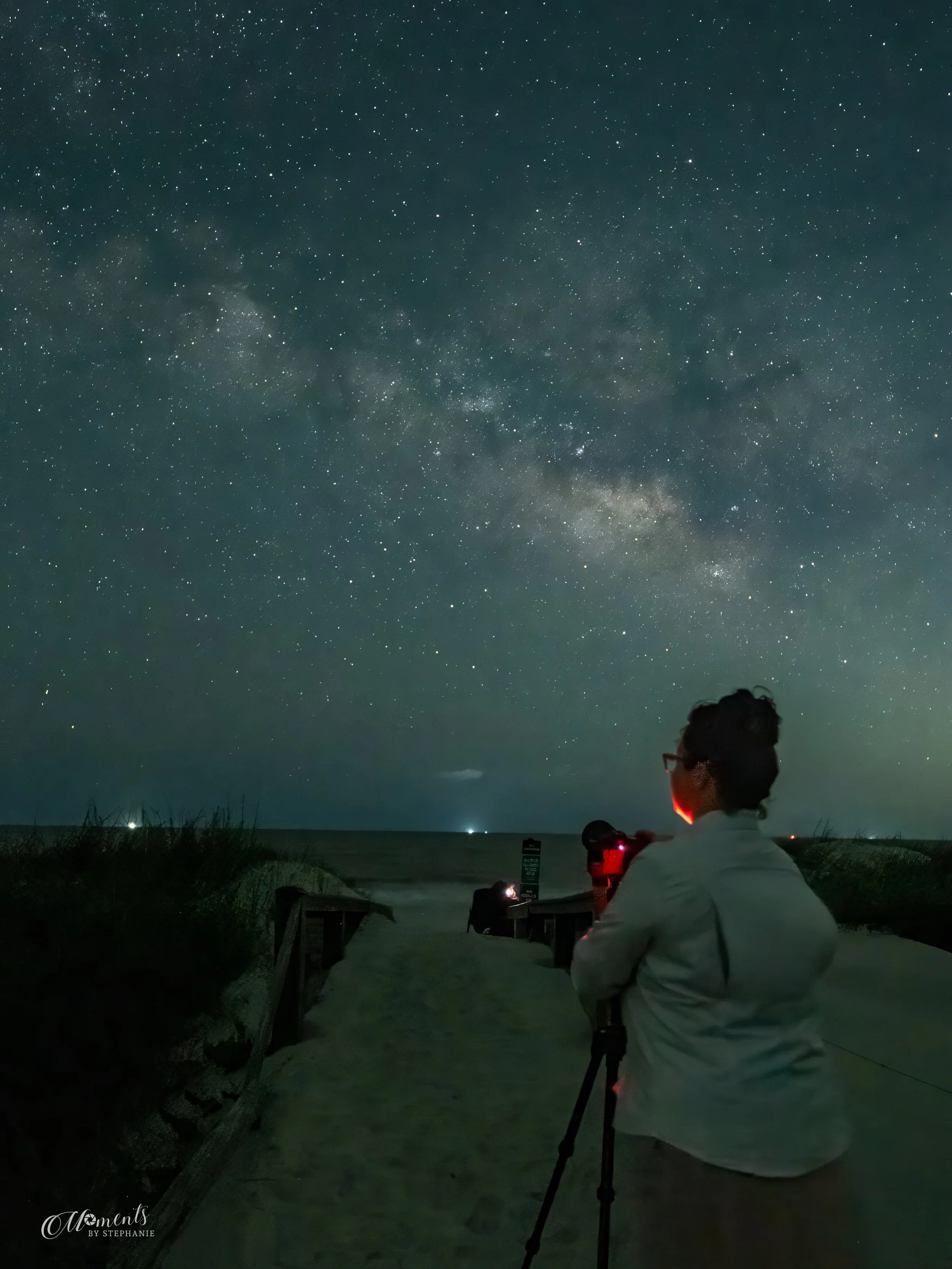 📸 UNDER THE JEKYLL SKY ✨

Some nights are about the photo, and some nights are about the experience. ✨

This was one of those unforgettable nights on Jekyll Island &mdash; standing under the Milky Way with the sound of the ocean nearby, learning, la