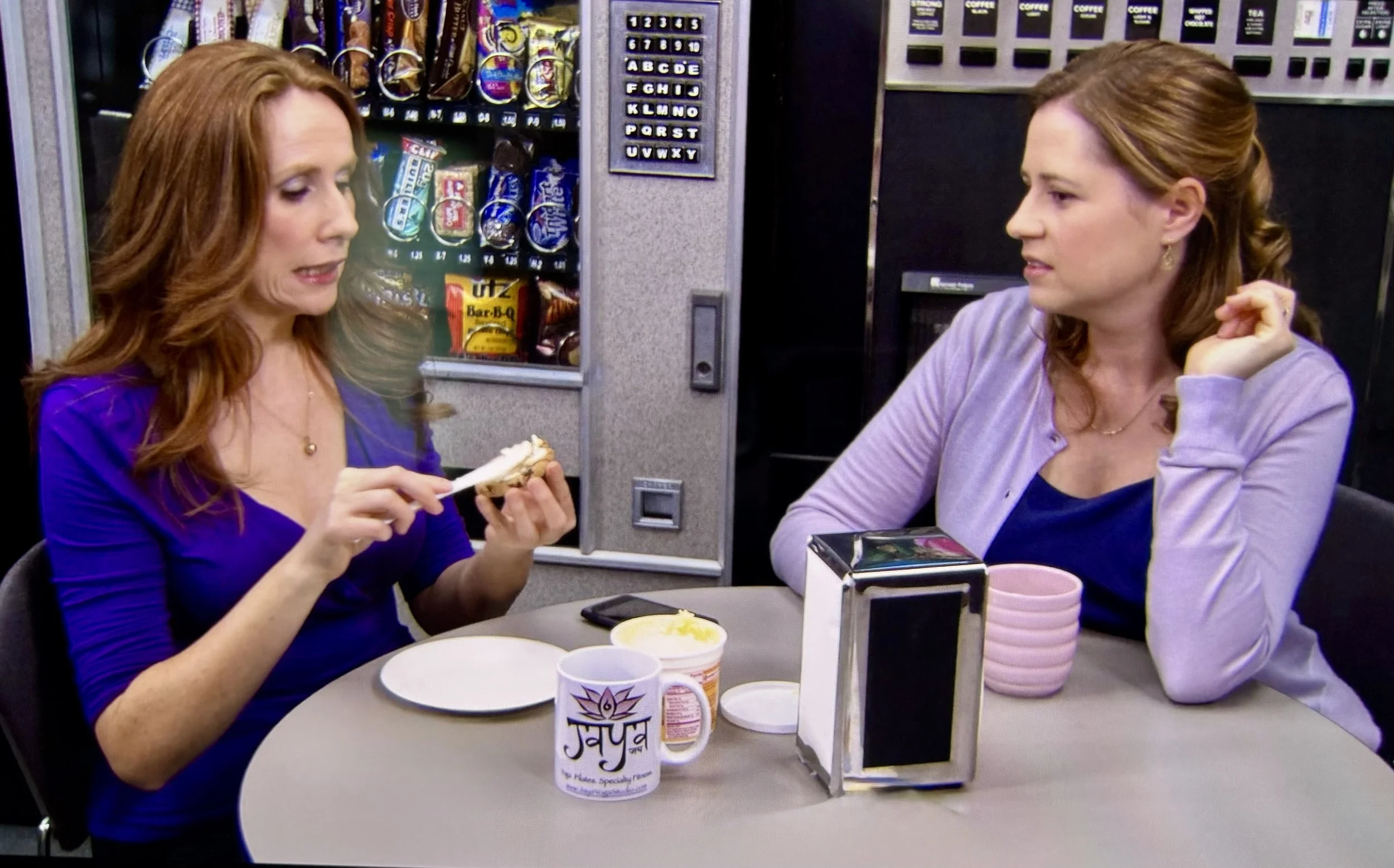 Jaya Yoga Mug on NBC’s The Office sitcom Season 8 appearing with Pam Beesly