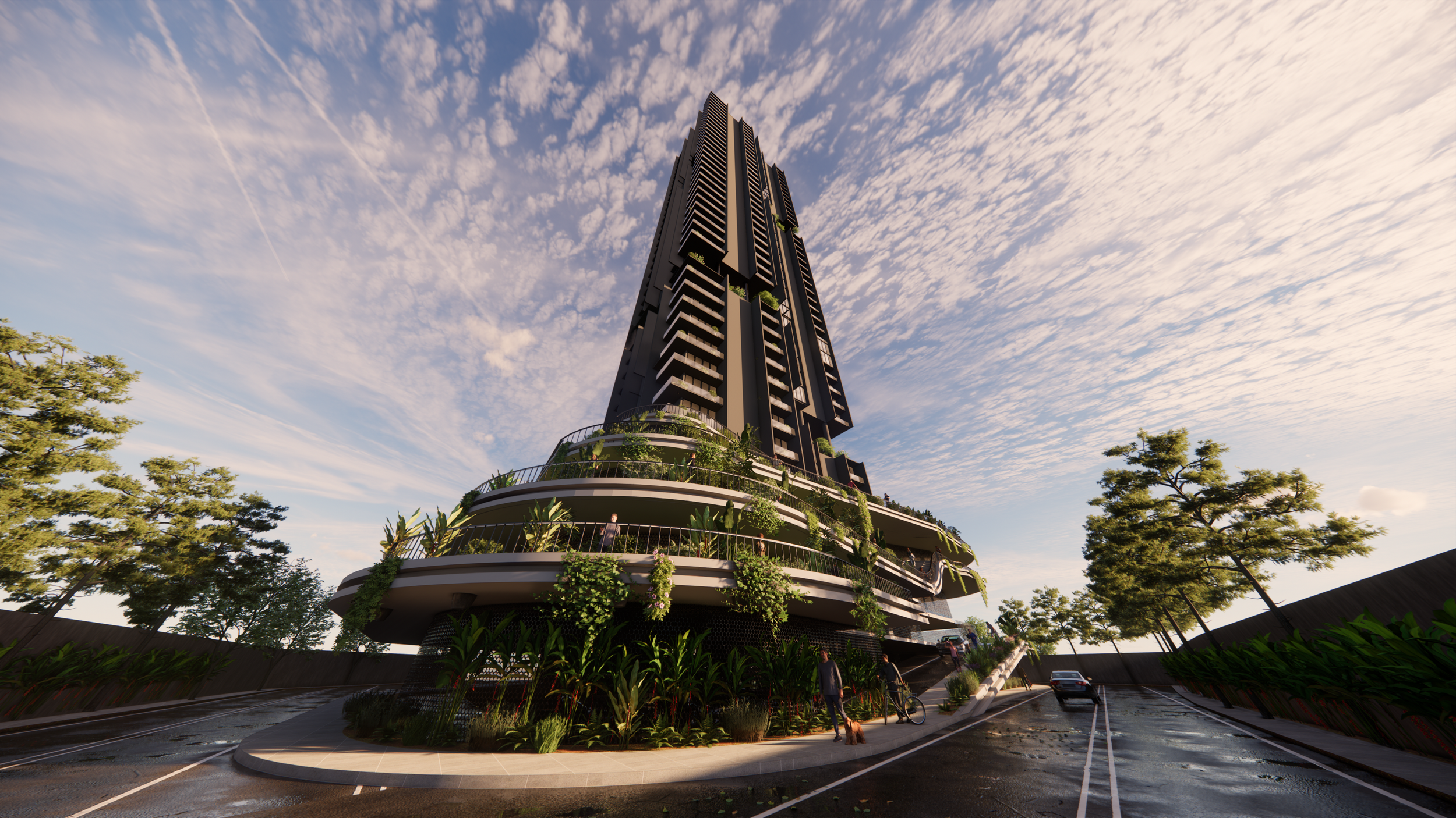 Single tower Apartment