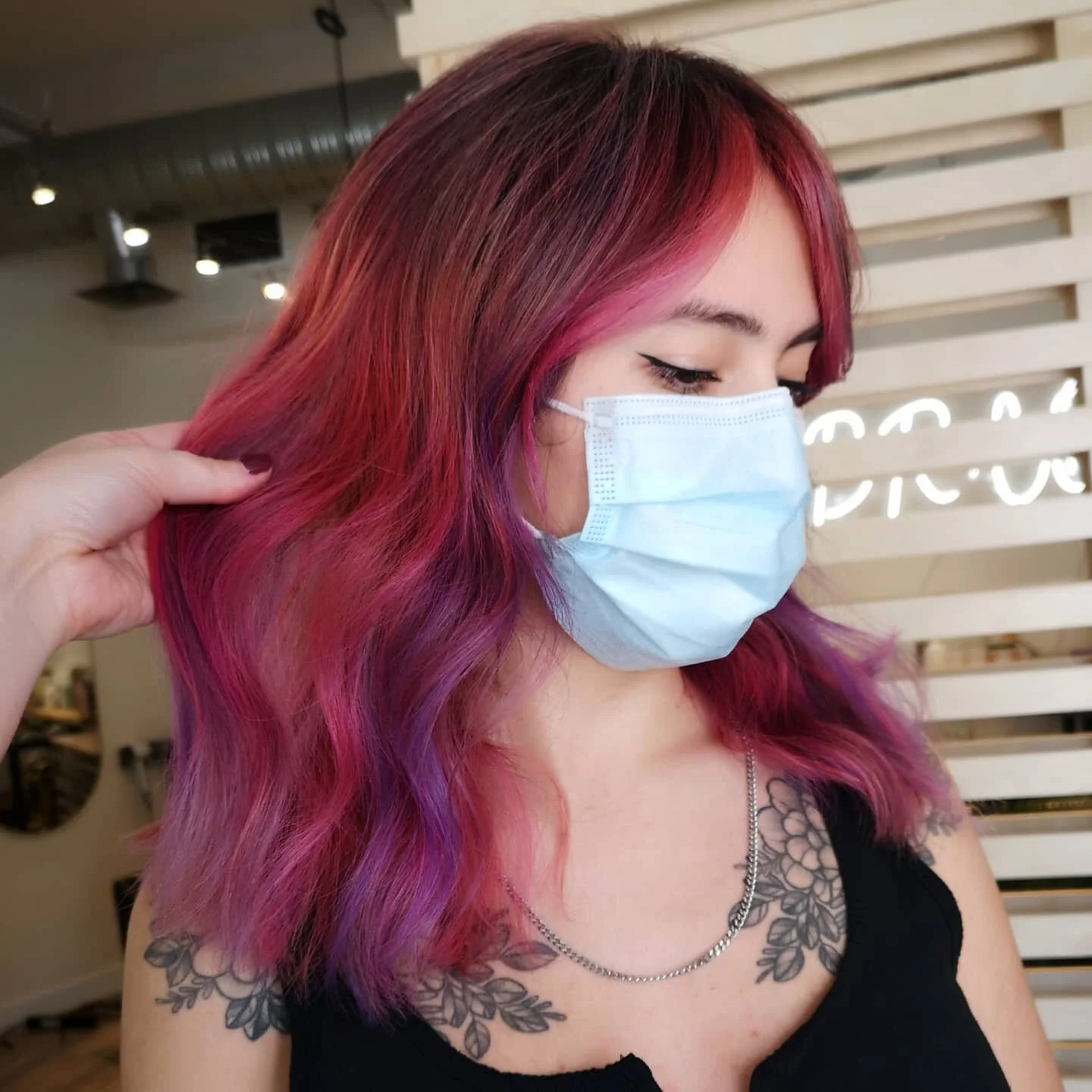 🍑What's your favorite fruit?🍑
Mine is watermelon! But pineapple is a close second 😉 (but truthfully tomatoes rain supreme)

My favorite &quot;fruit&quot; at the salon is the feeling of clients connecting with me. How special that we get 1 on 1 tim