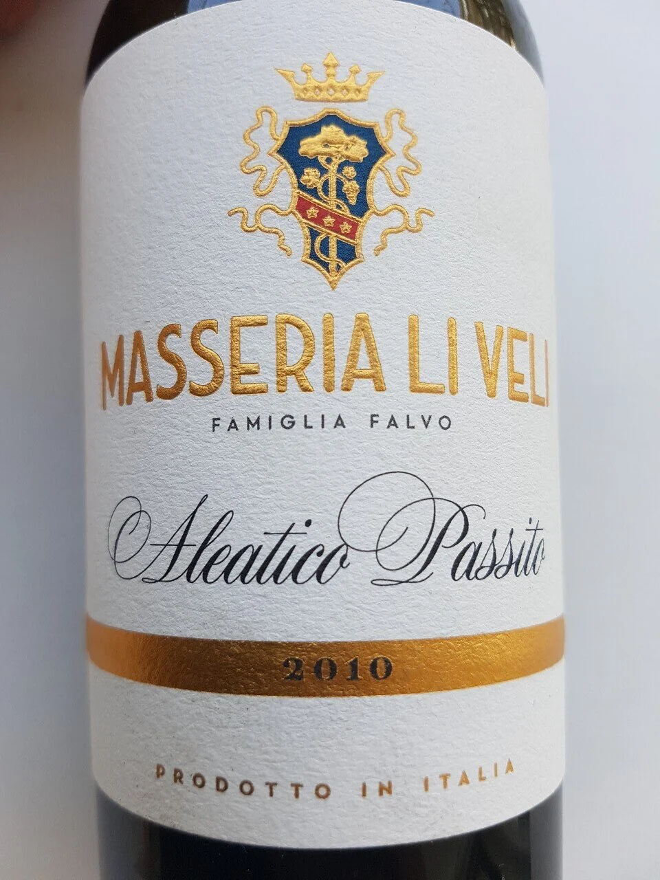 Aleatico Passito 2010, Masseria Li Veli