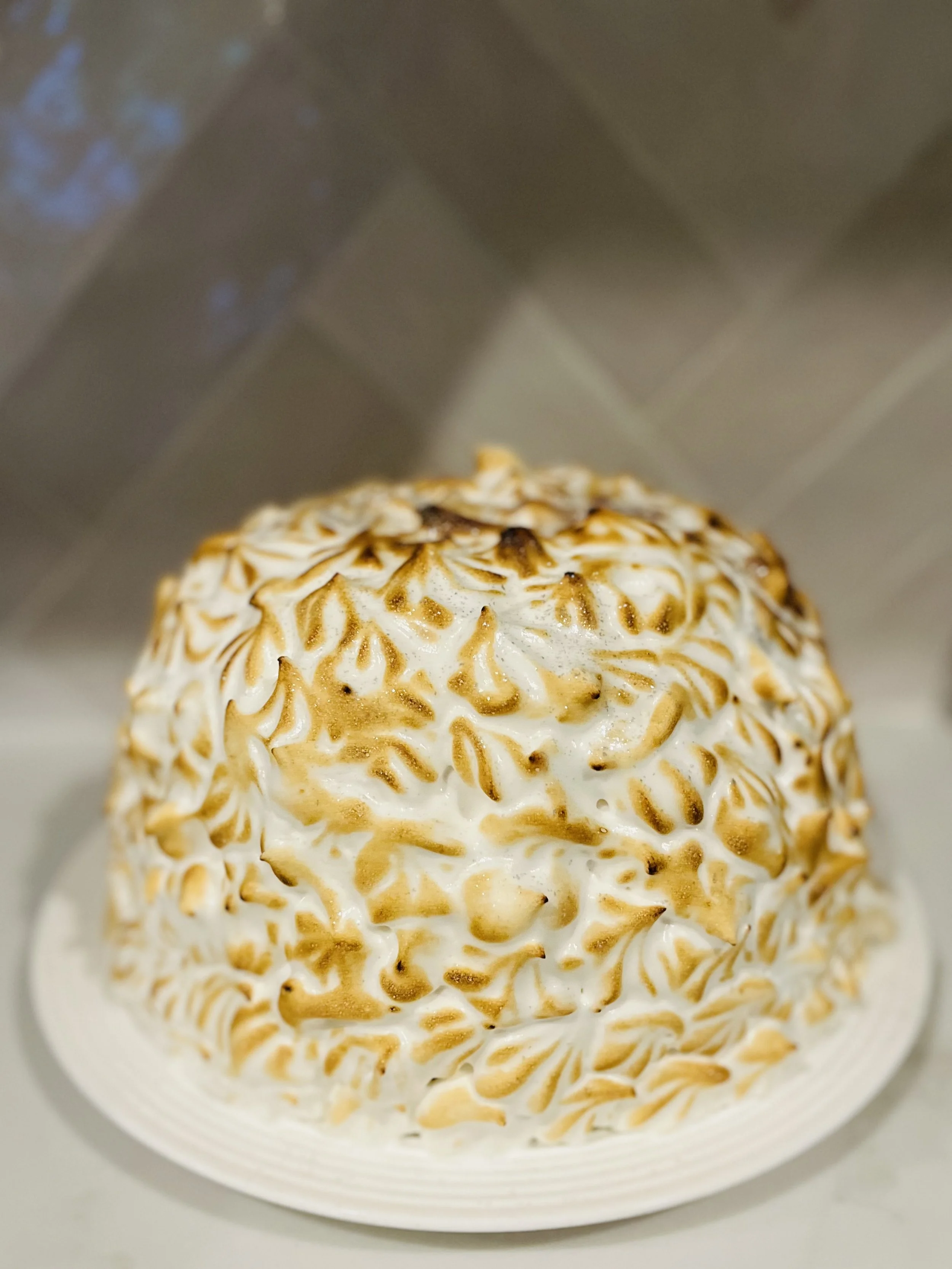 Southern Peach and Butter Pecan Baked Alaska from Baked With Love: Holiday