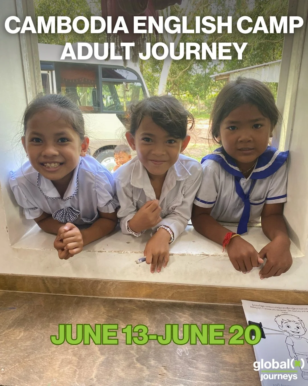 What if your summer story included showing up and sharing hope in simple, meaningful ways? 

The Cambodia Journey invites adults to serve by hosting an English-teaching camp and VBS. You&rsquo;ll build meaningful relationships with children and local