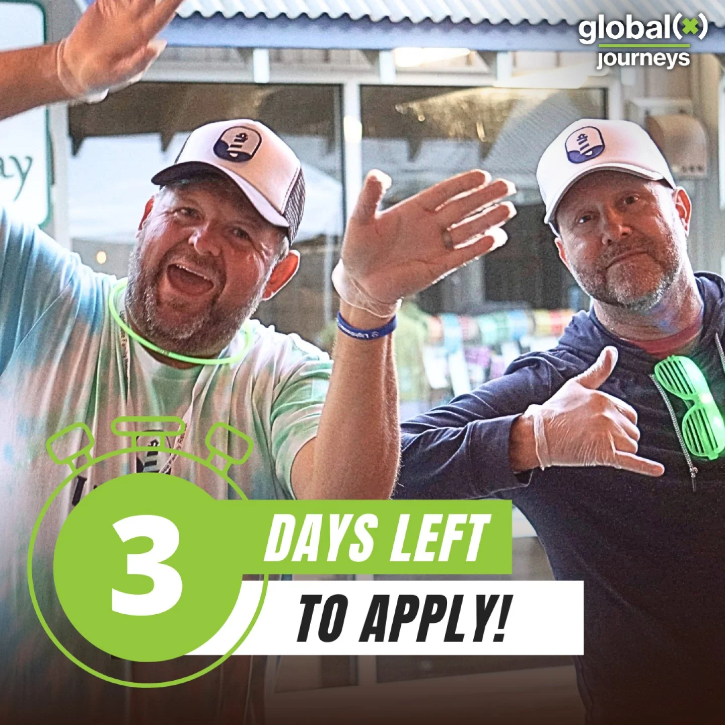 ⏳ Only 3 days left to apply for a fall global(x) journey!

What if saying &ldquo;yes&rdquo; to a global(x) team is the next best step in your faith journey? A chance to serve others, build lasting relationships, and share the light of Jesus in a real