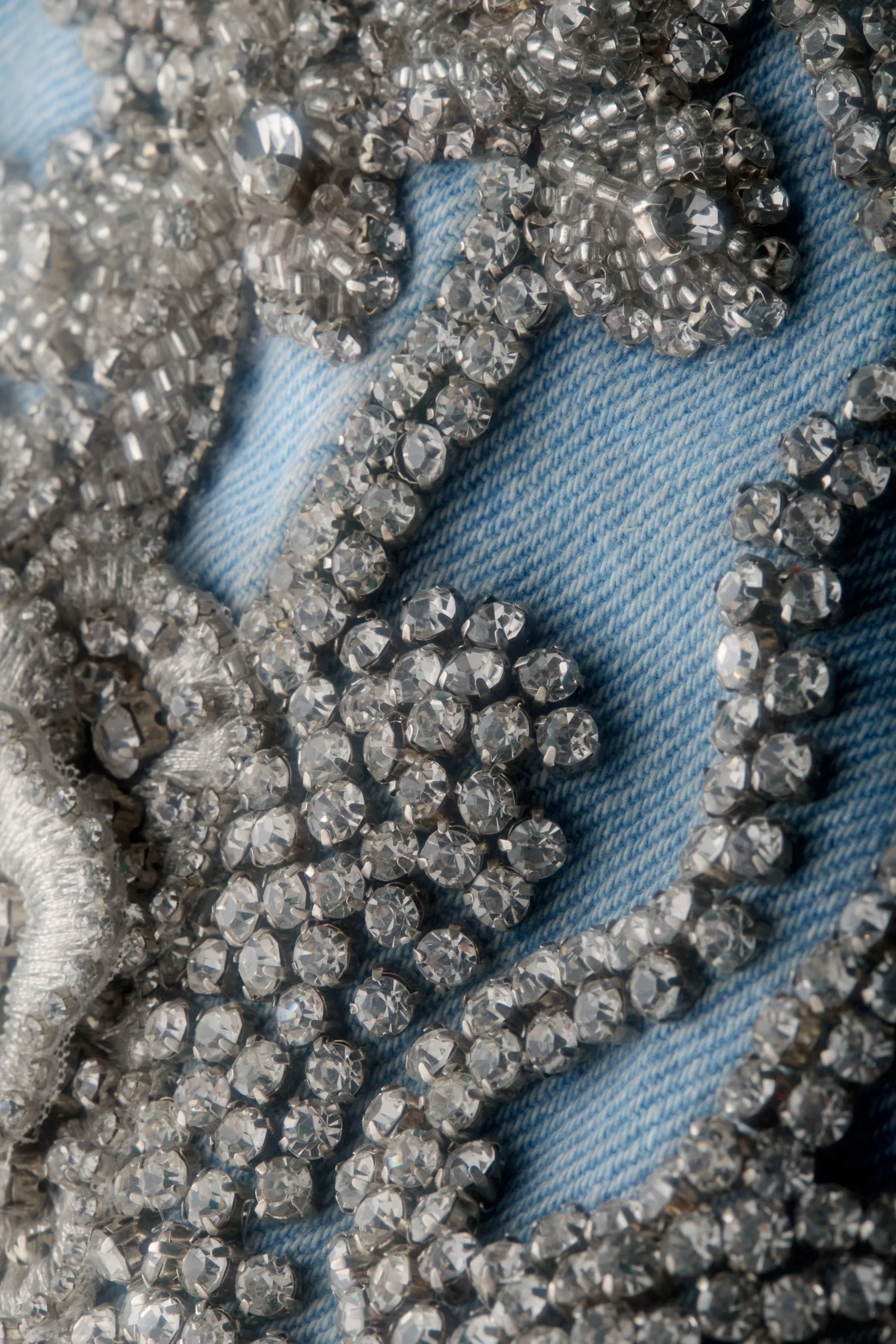 Hand-applied crystal detailing on the Crystal Garden couture skirt by CheyenneKimora