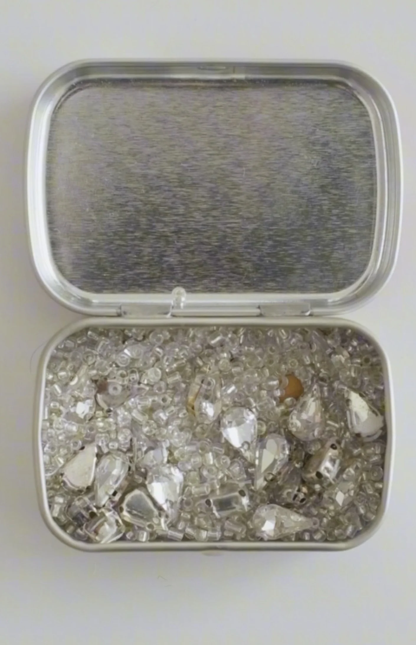 Close-up of crystals and materials used in Cheyenne Kimora couture work