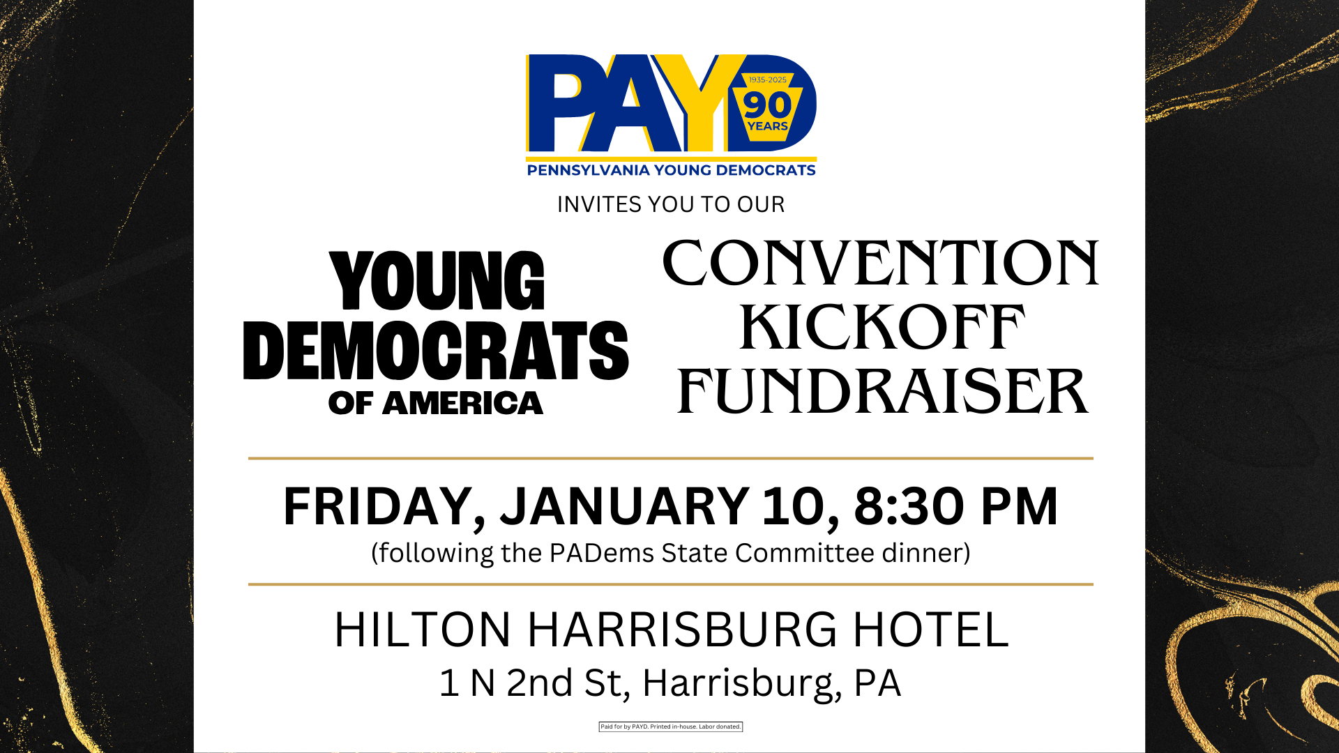 2025 YDA Convention Kickoff Fundraiser