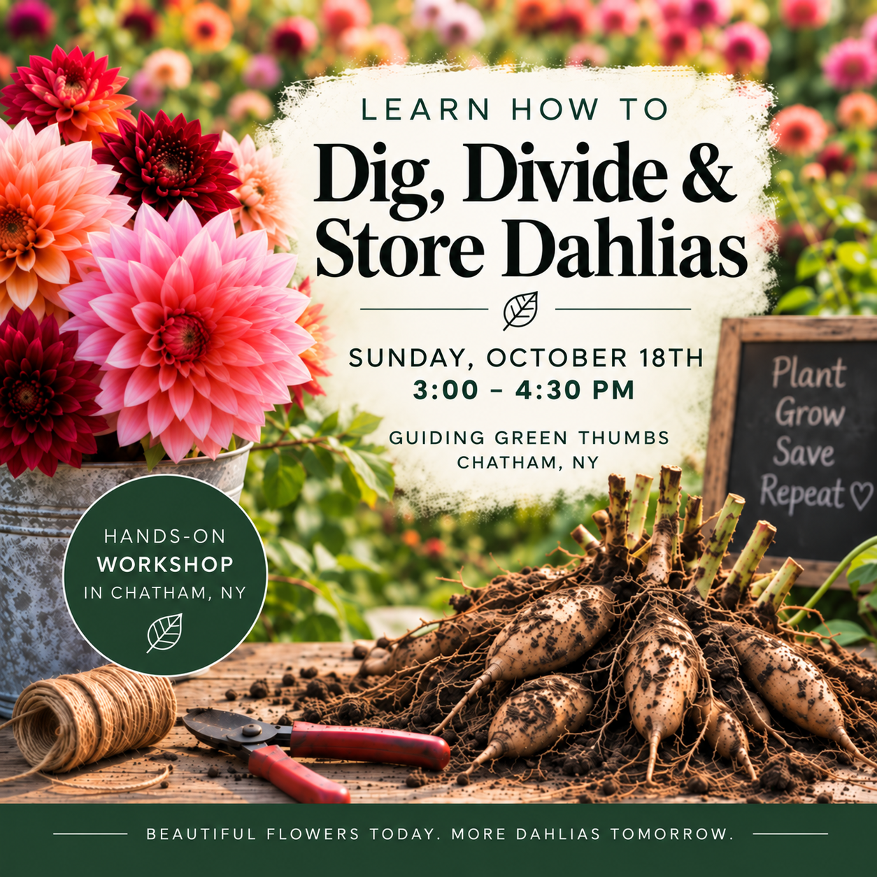 Learn How To Dig, Divide and Store Your Dahlias! (OCTOBER 18)