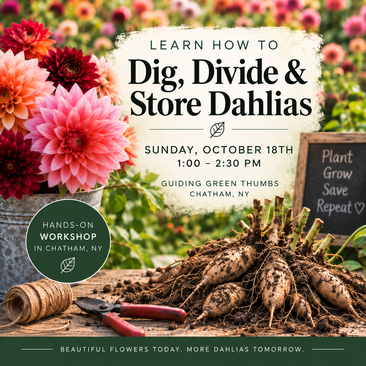Learn How To Dig, Divide and Store Your Dahlias! (OCTOBER 18)