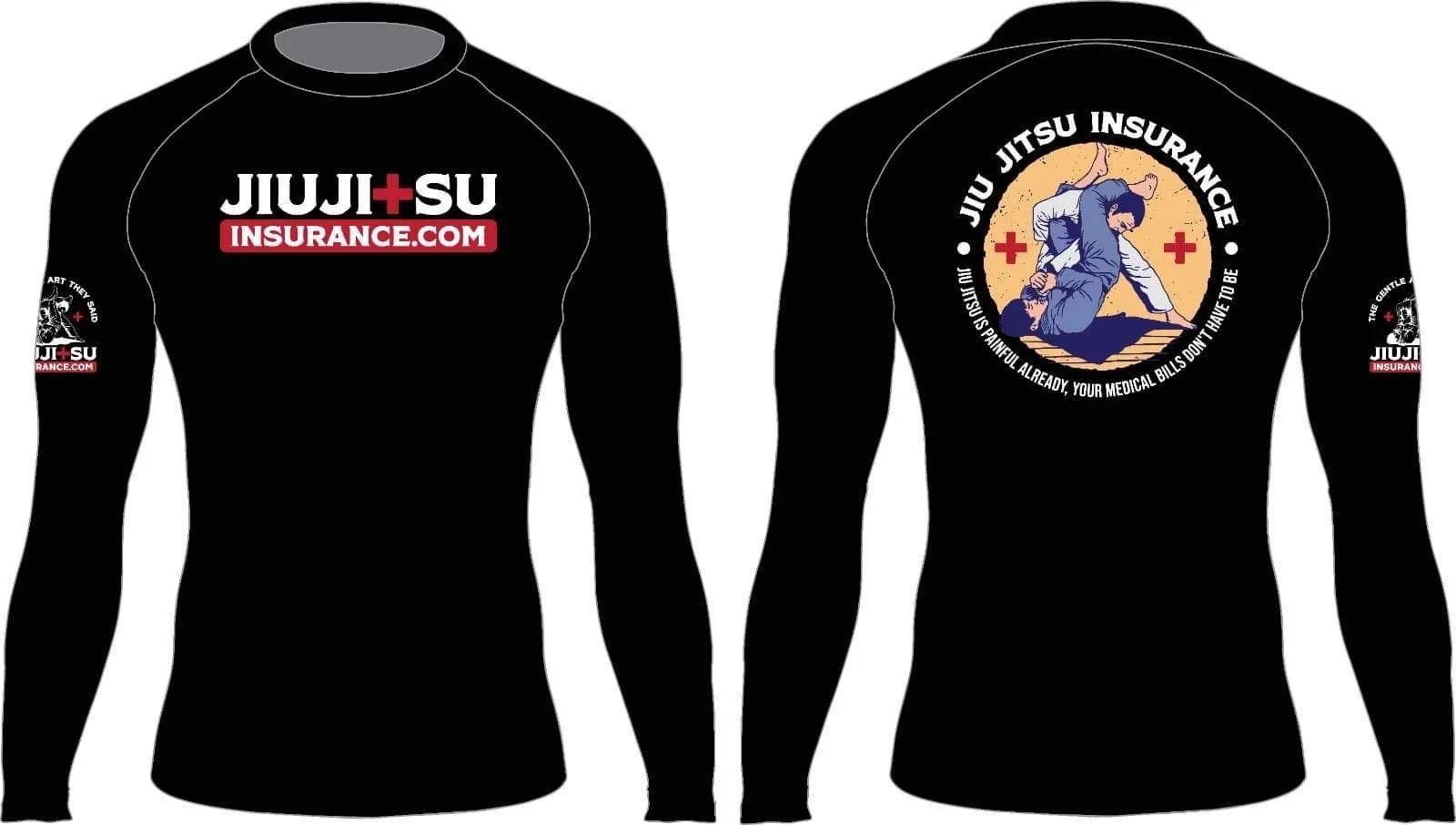 Long Sleeve - "JiuJitsuInsurance.com" - Jiu Jitsu Rash Guard