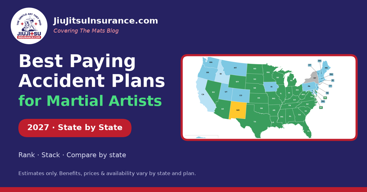 Best Paying Accident Plans for Martial Artists for 2027 – State by State